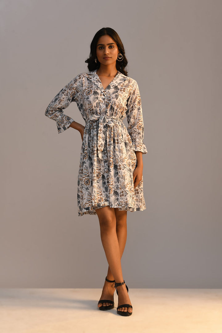 White Printed Dress