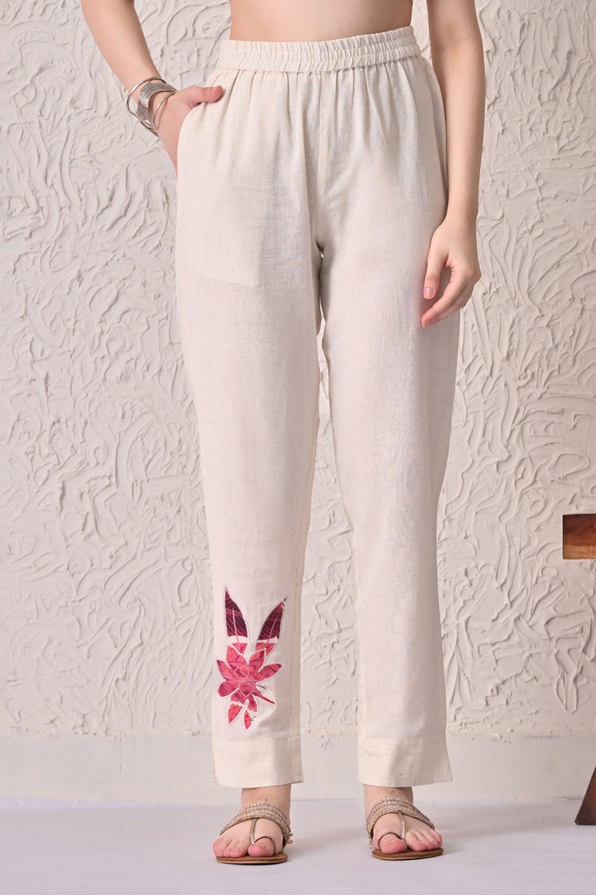 Cream Printed Kurta 2 Pcs Set