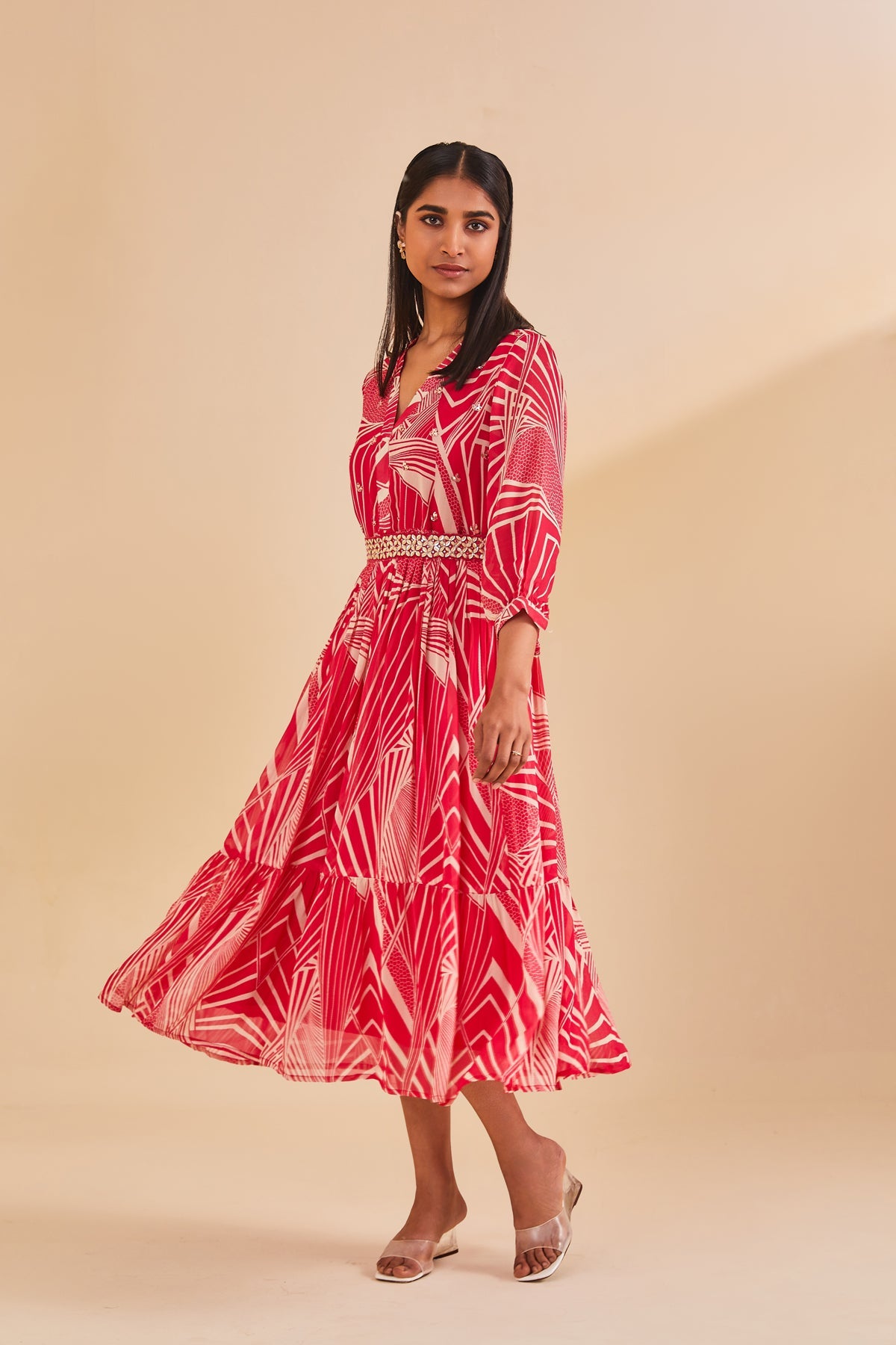 Pink Printed Dress