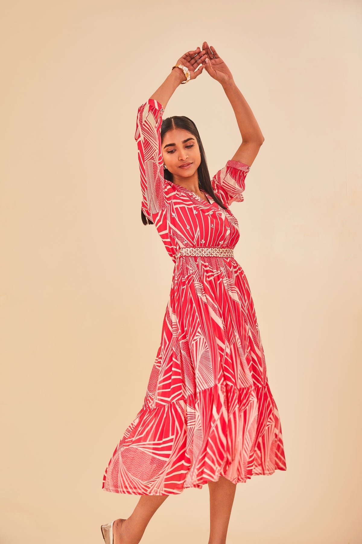 Pink Printed Dress