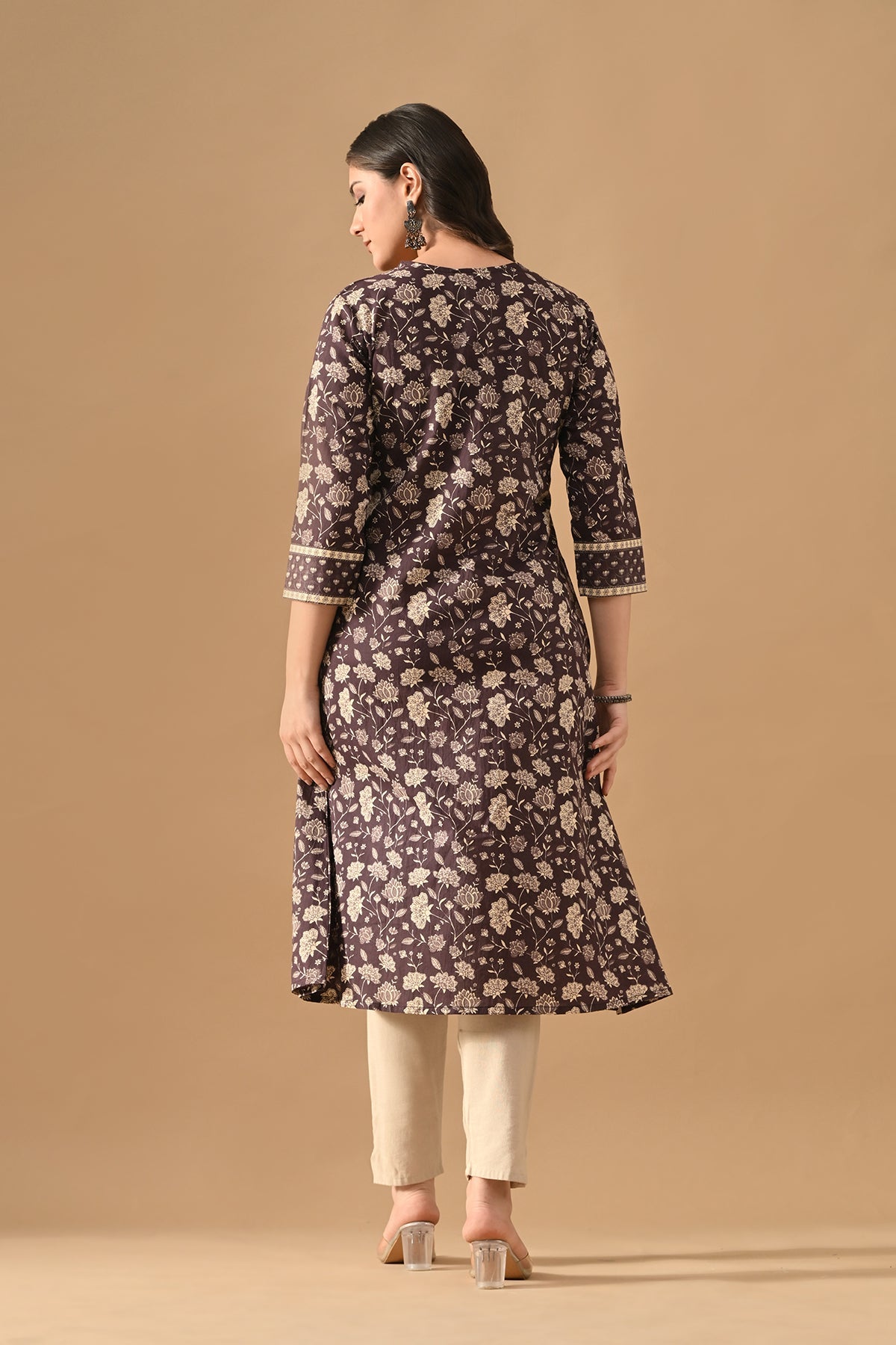 Purple Printed Kurta