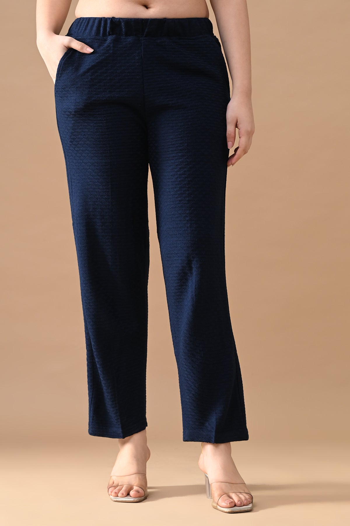Winter Blue Embroidery Ethnic Motifs Woven Co-Ord Set