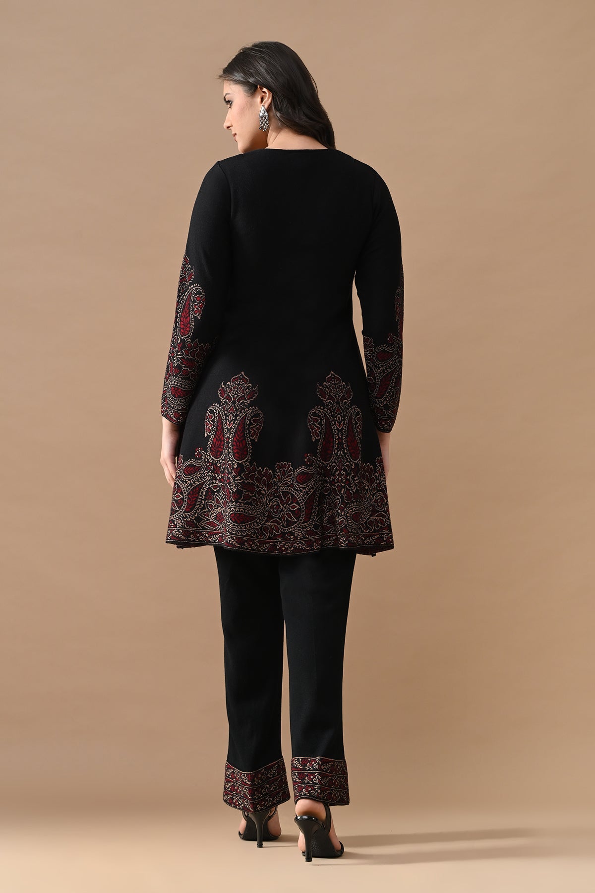Winter Black Printed Woven Co-ord Set