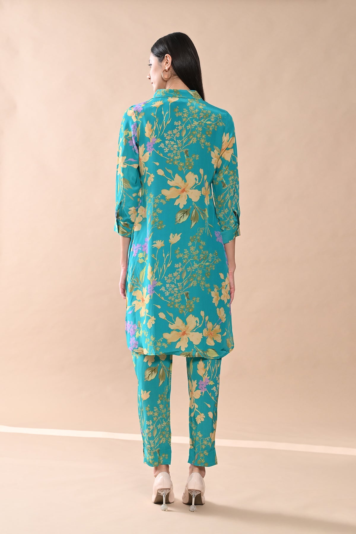 Green Printed Kurta Set