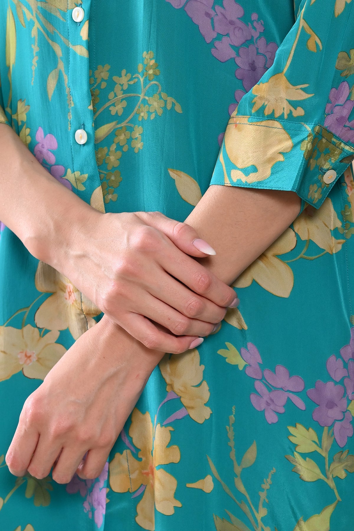 Green Printed Kurta Set