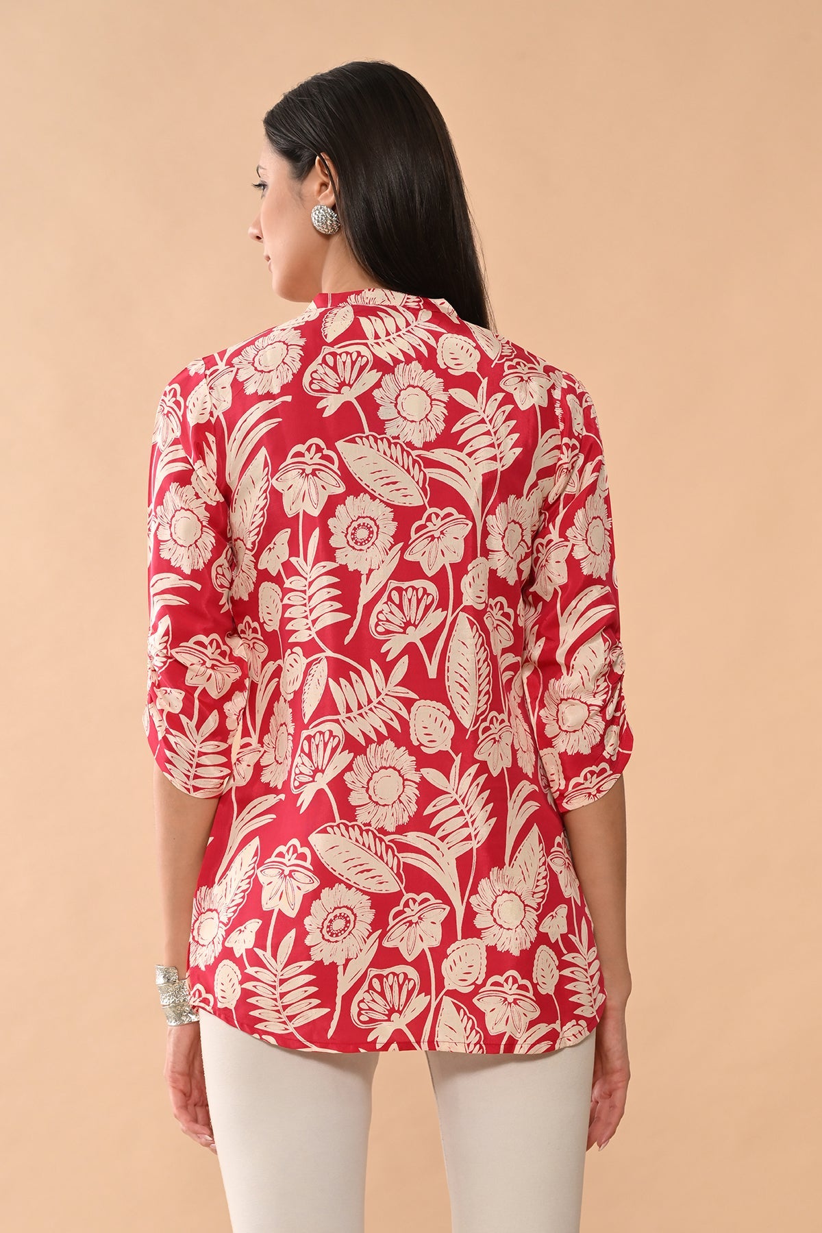 Pink Printed Straight Top