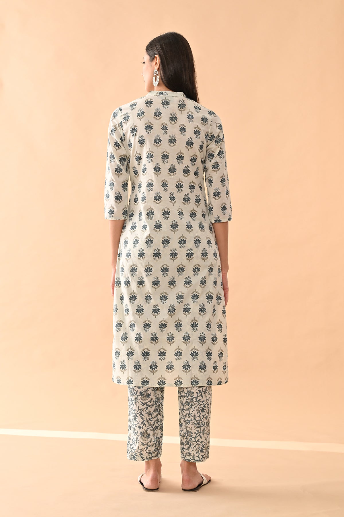 Green Floral Printed Kurta Set