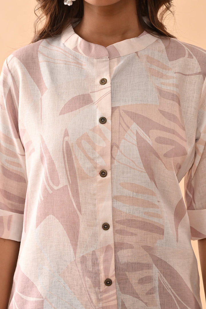 Cream Printed Top