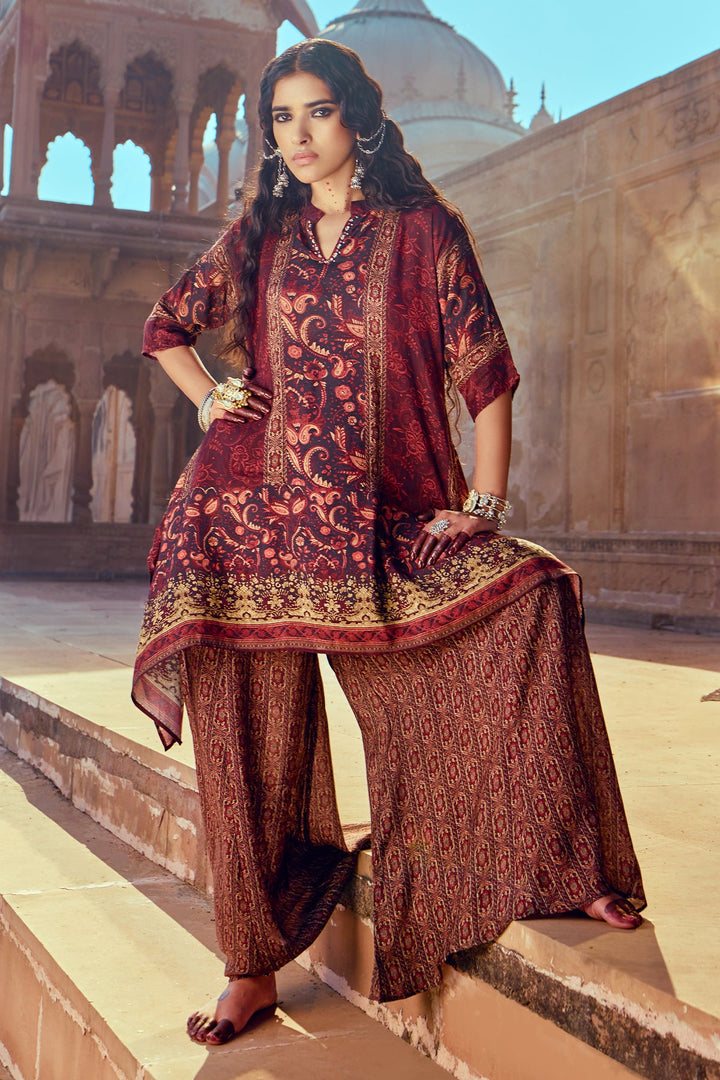 Brown Printed Co-Ord Set