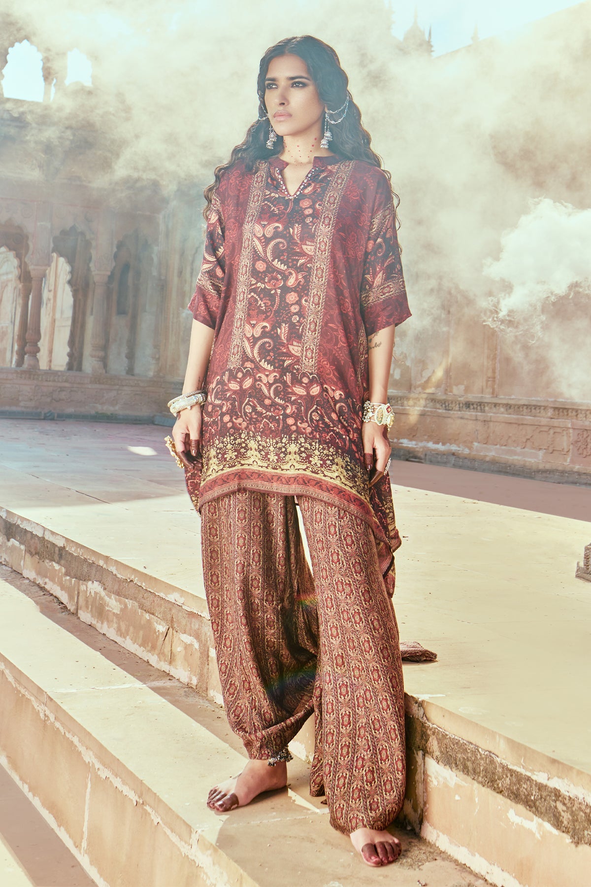 Brown Printed Co-Ord Set