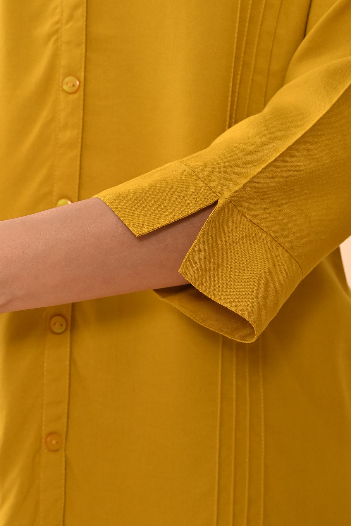 Mustard Solid Straight Top