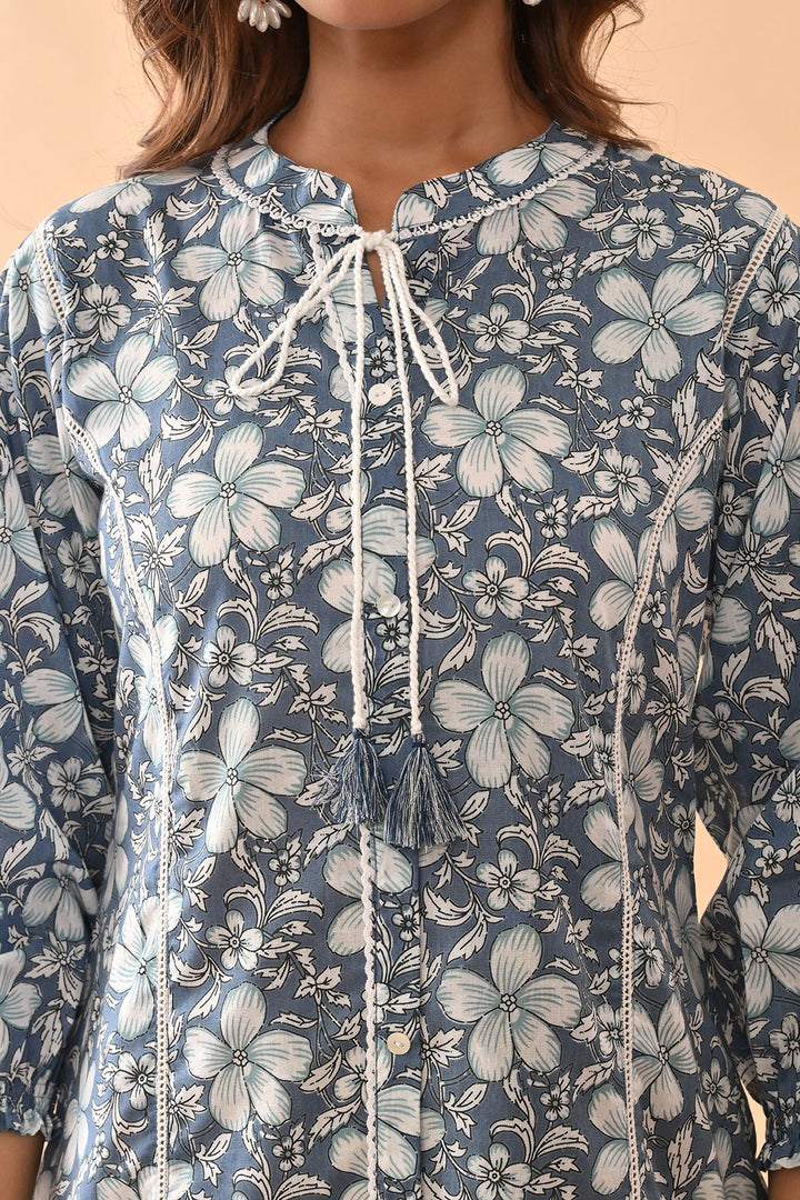 Blue Printed Tunic