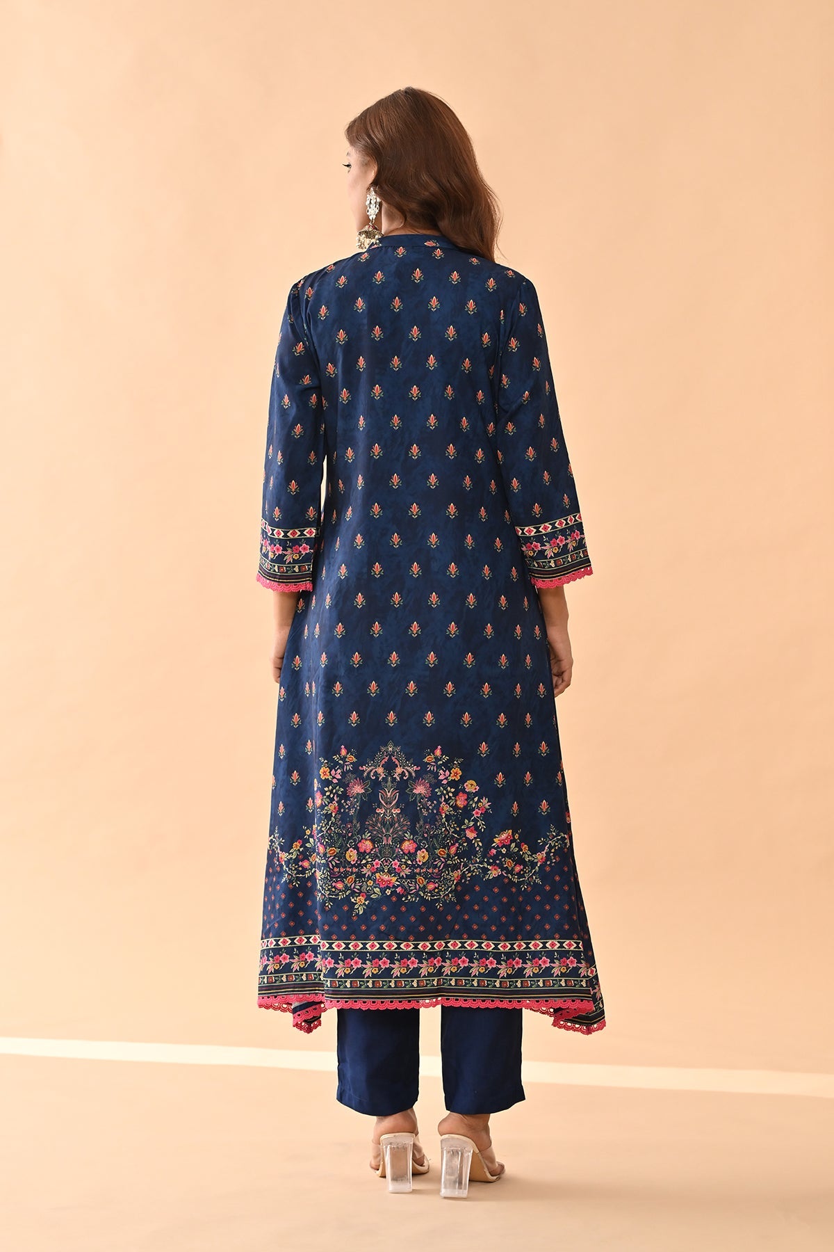 Blue Printed Kurta Set