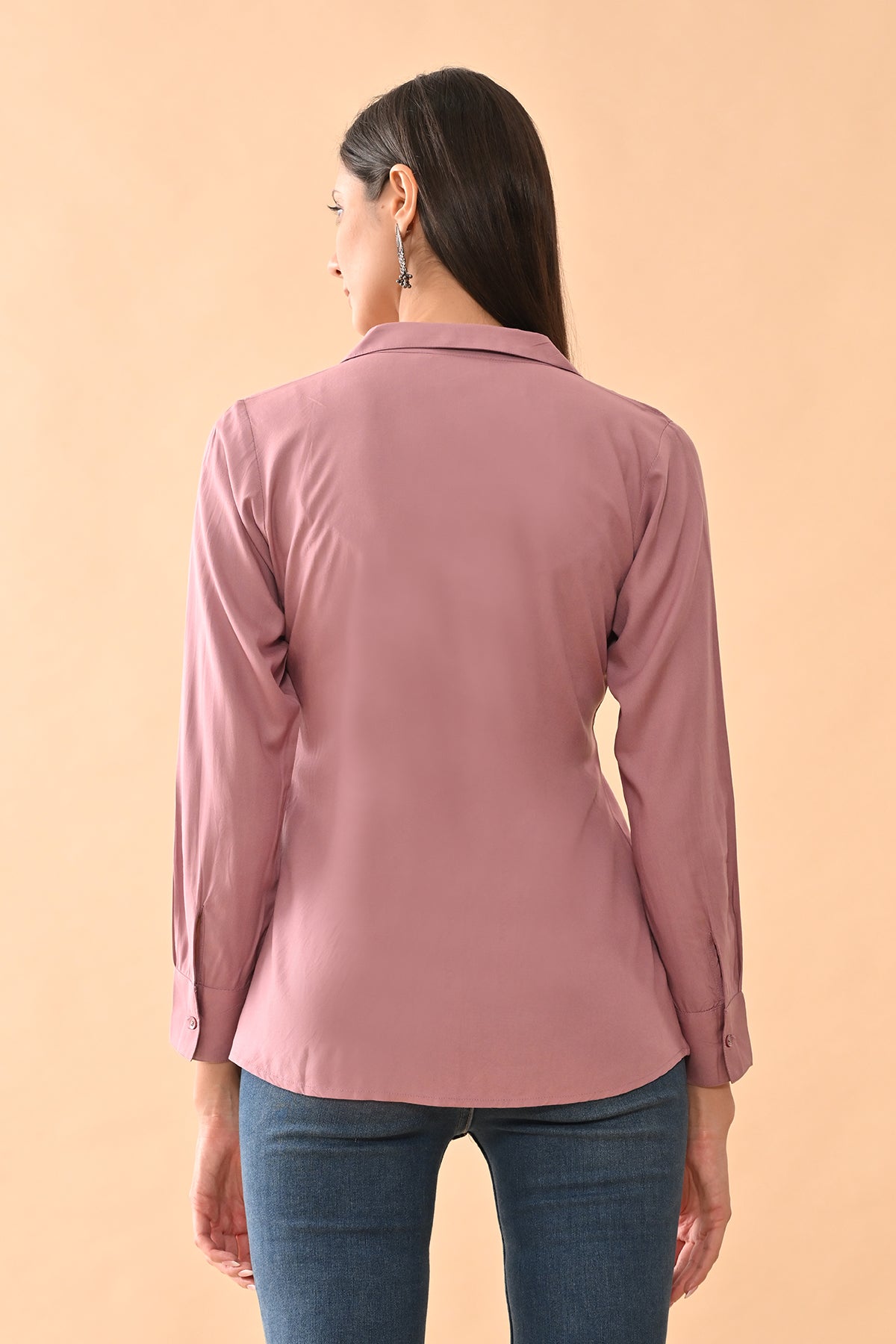 Mauve Solid Straight Top