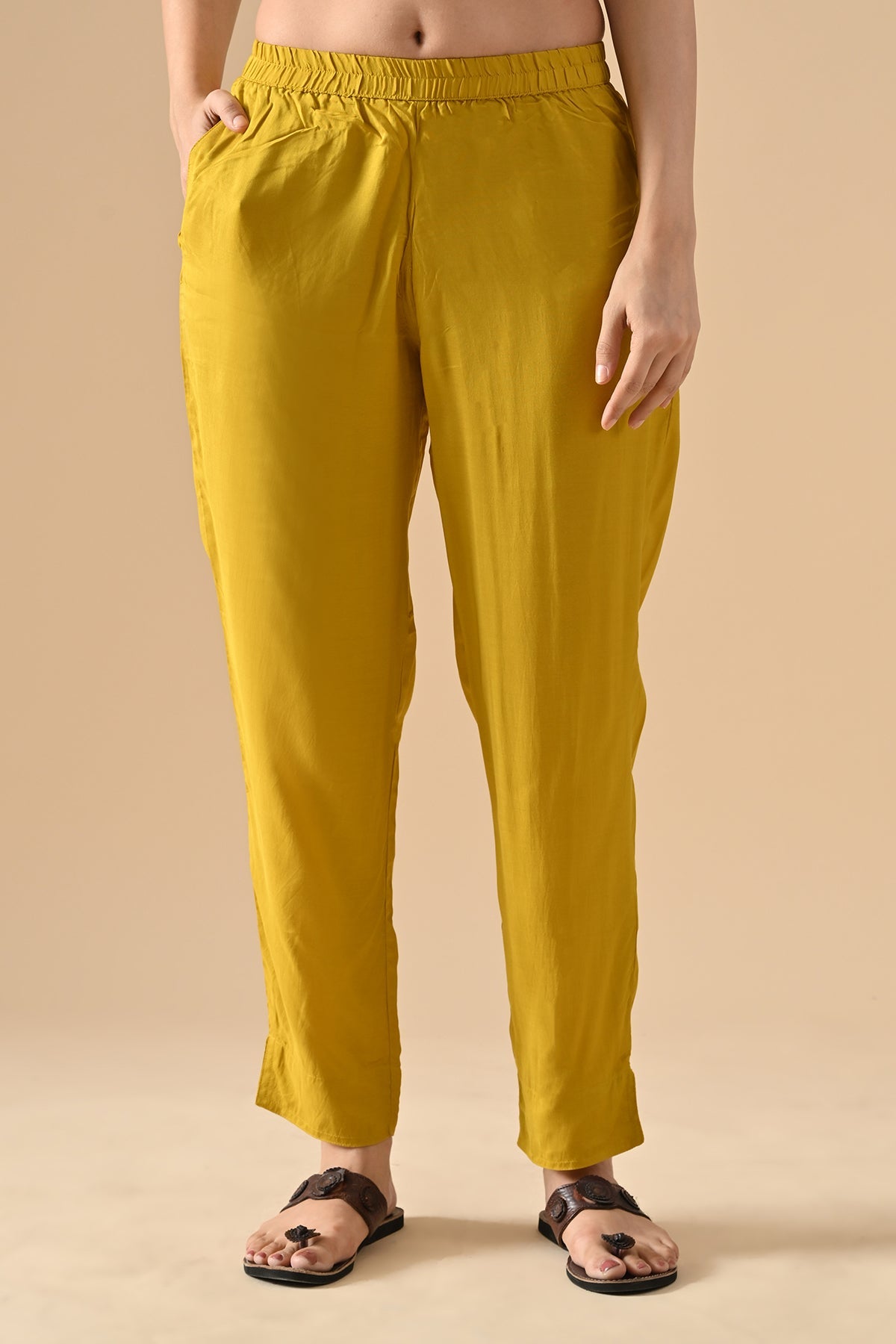 Mustard Printed Kurta Set