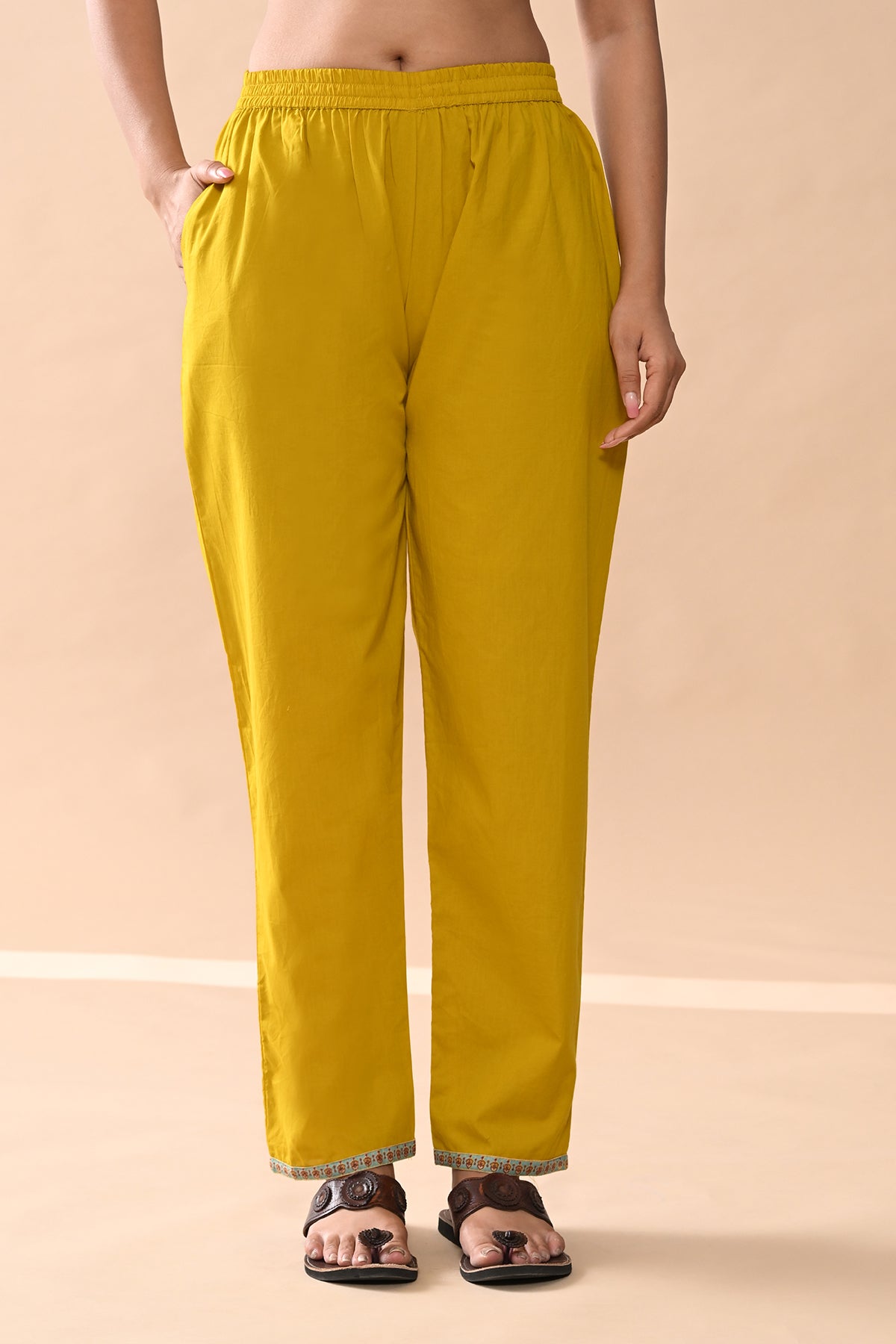 Mustard Printed Kurta Set