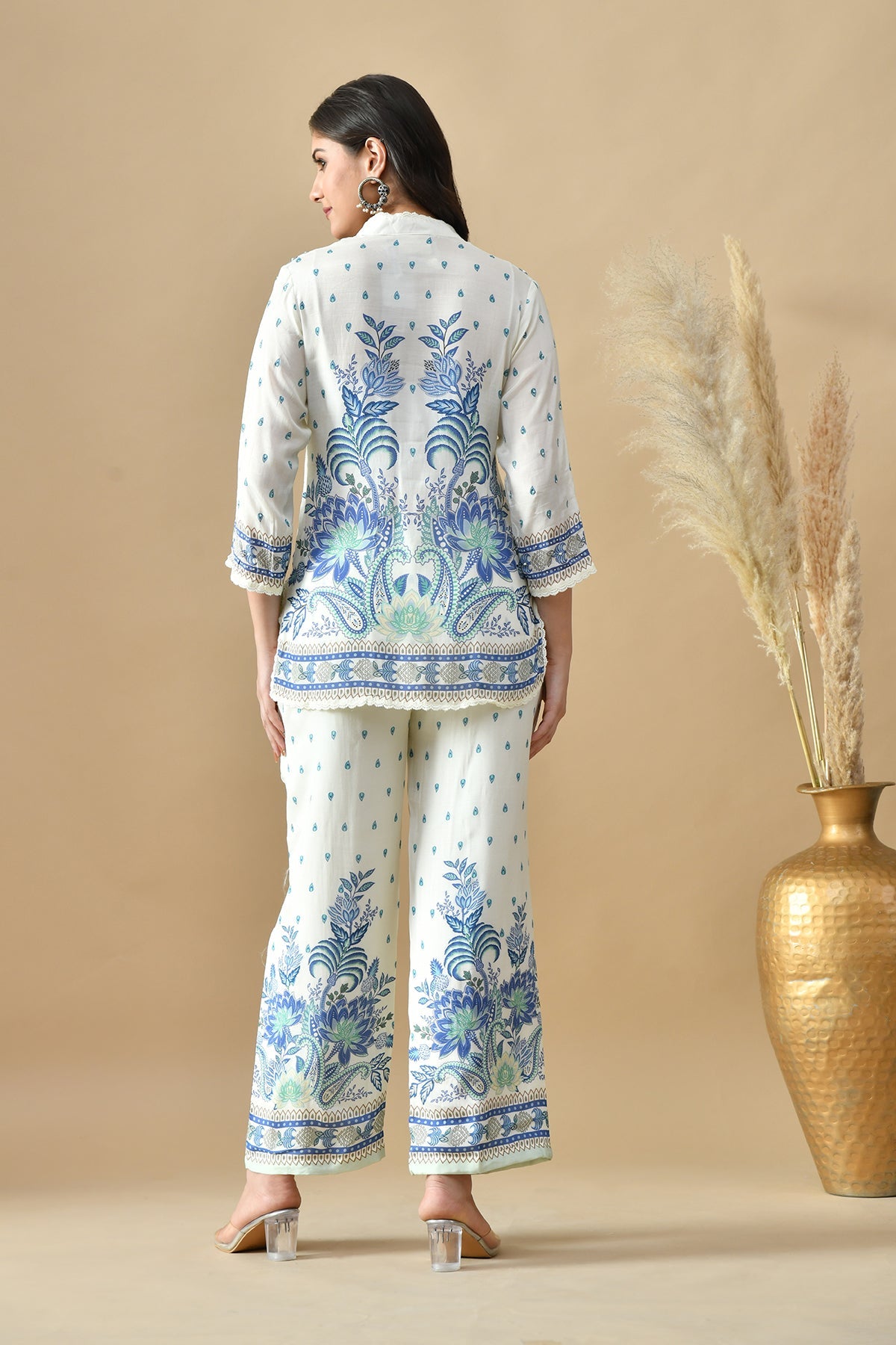 Cream Printed Co-Ord Set