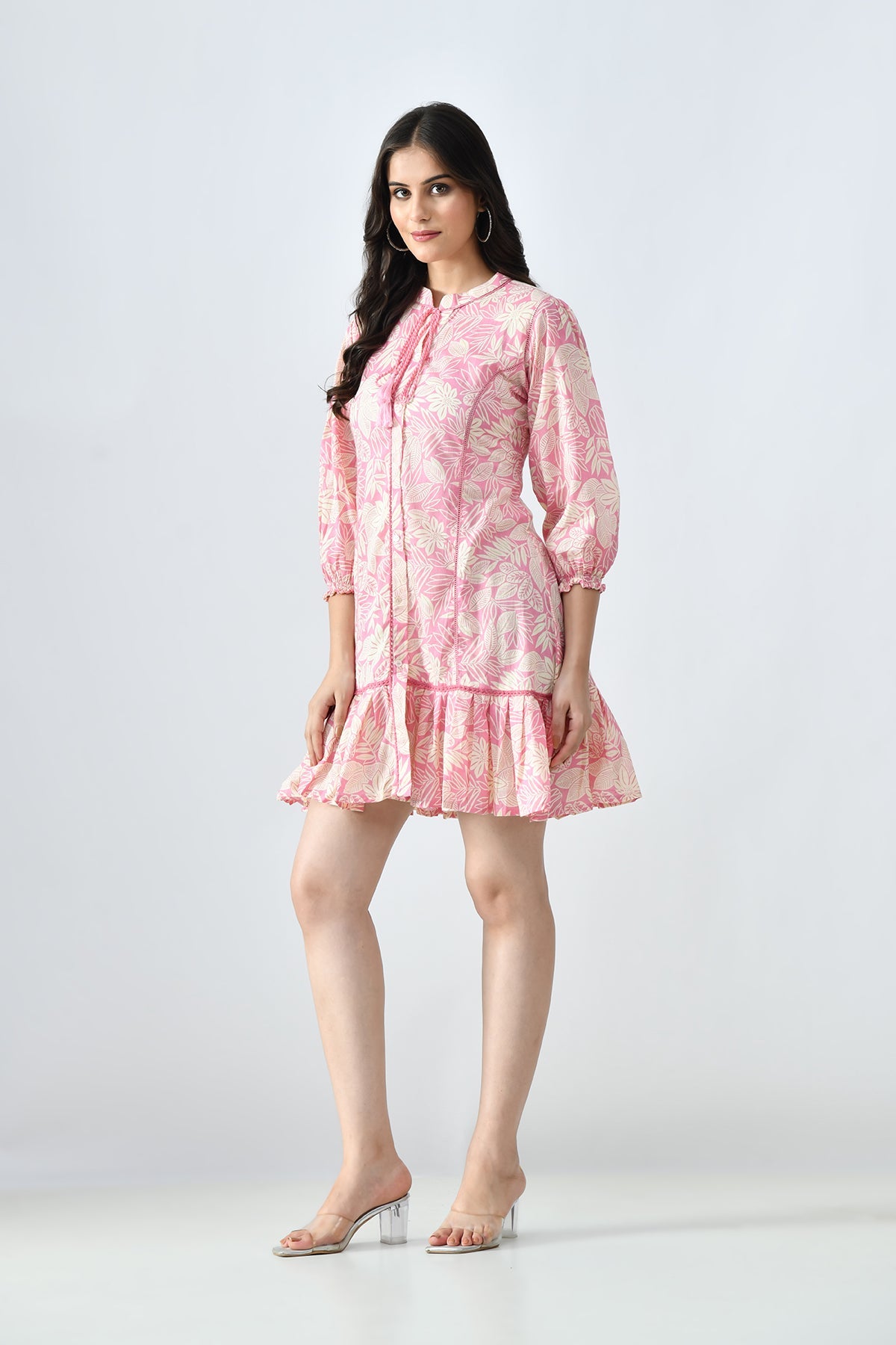 Cream Printed Dress