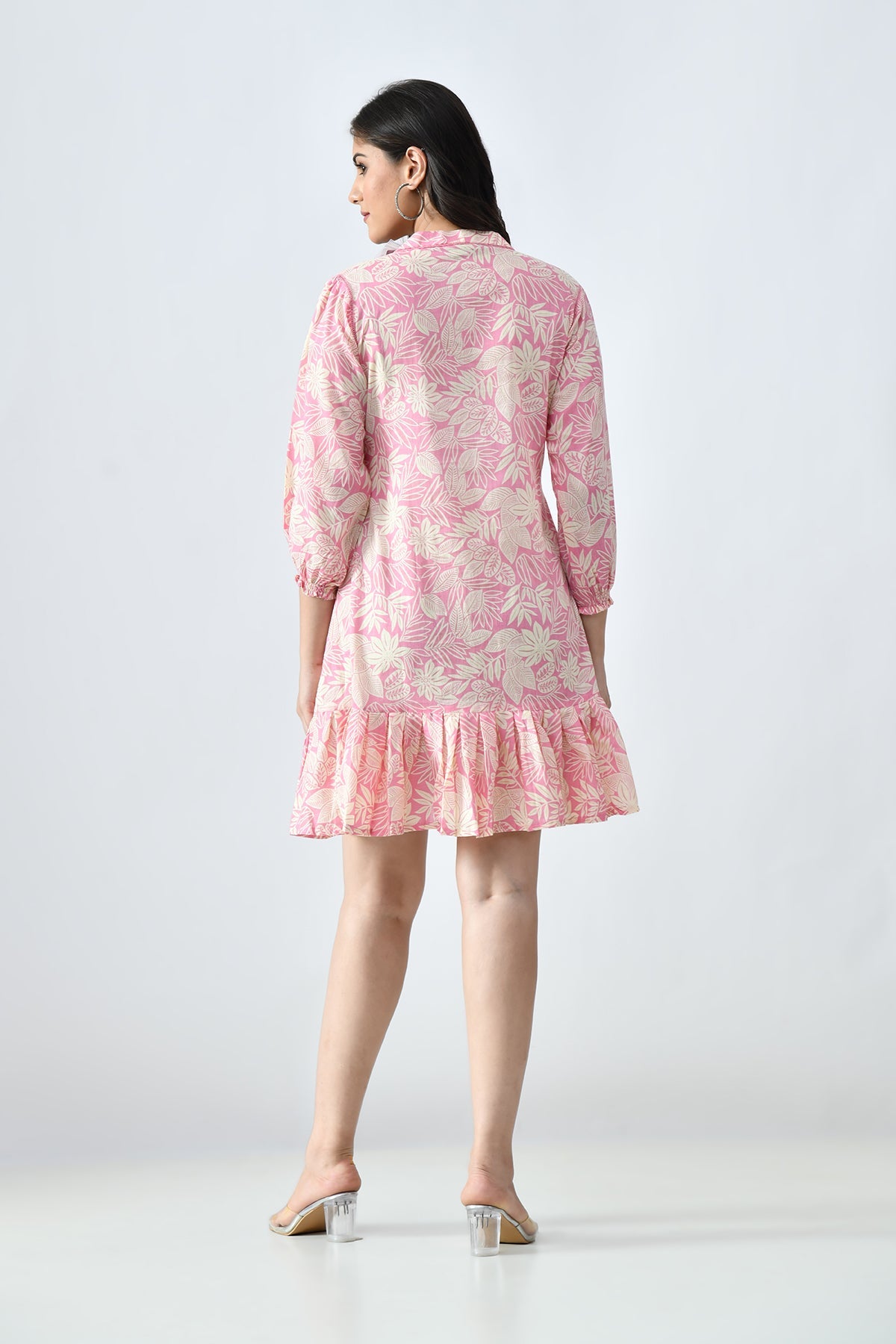 Cream Printed Dress