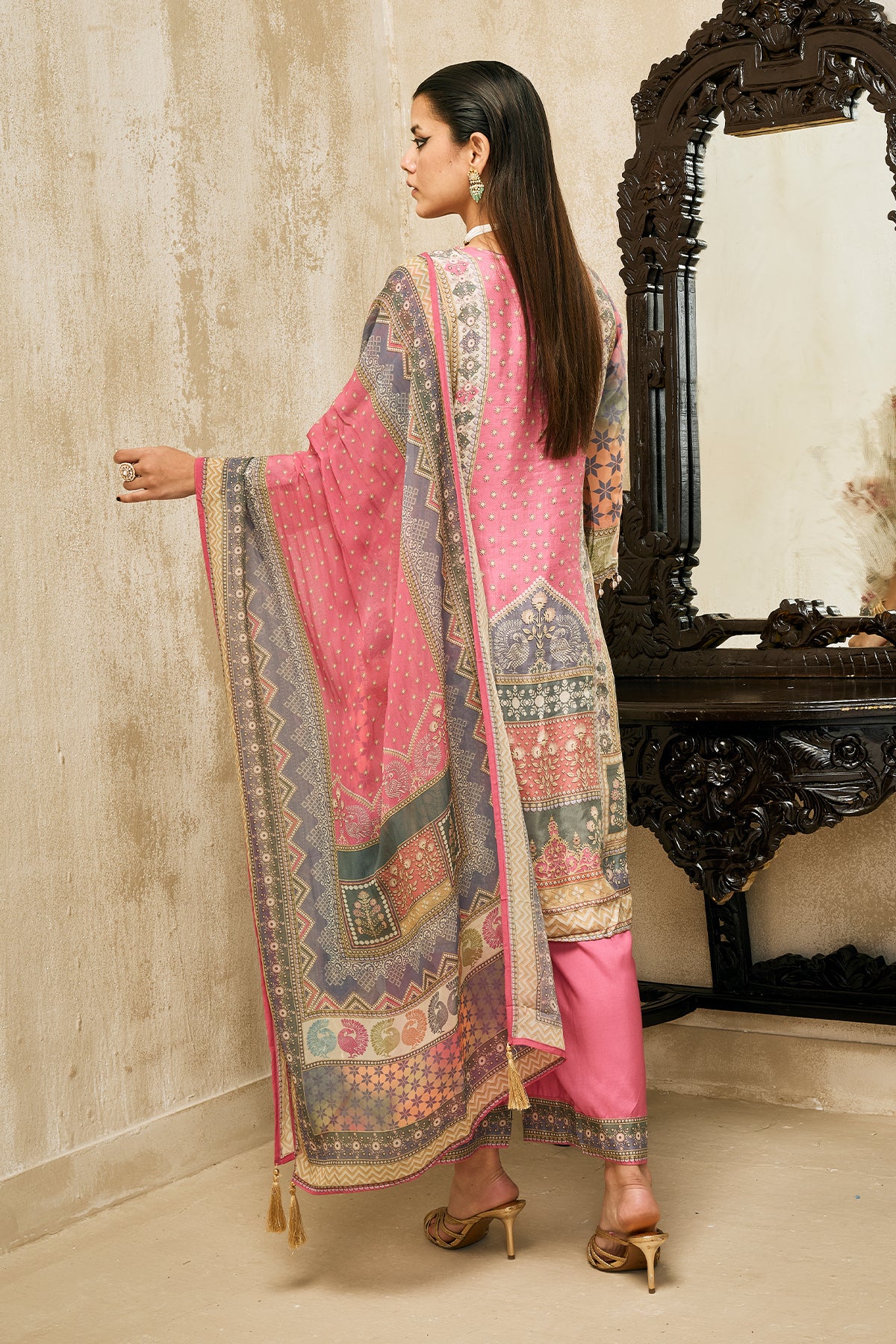 Multi Embellished Kurta Set