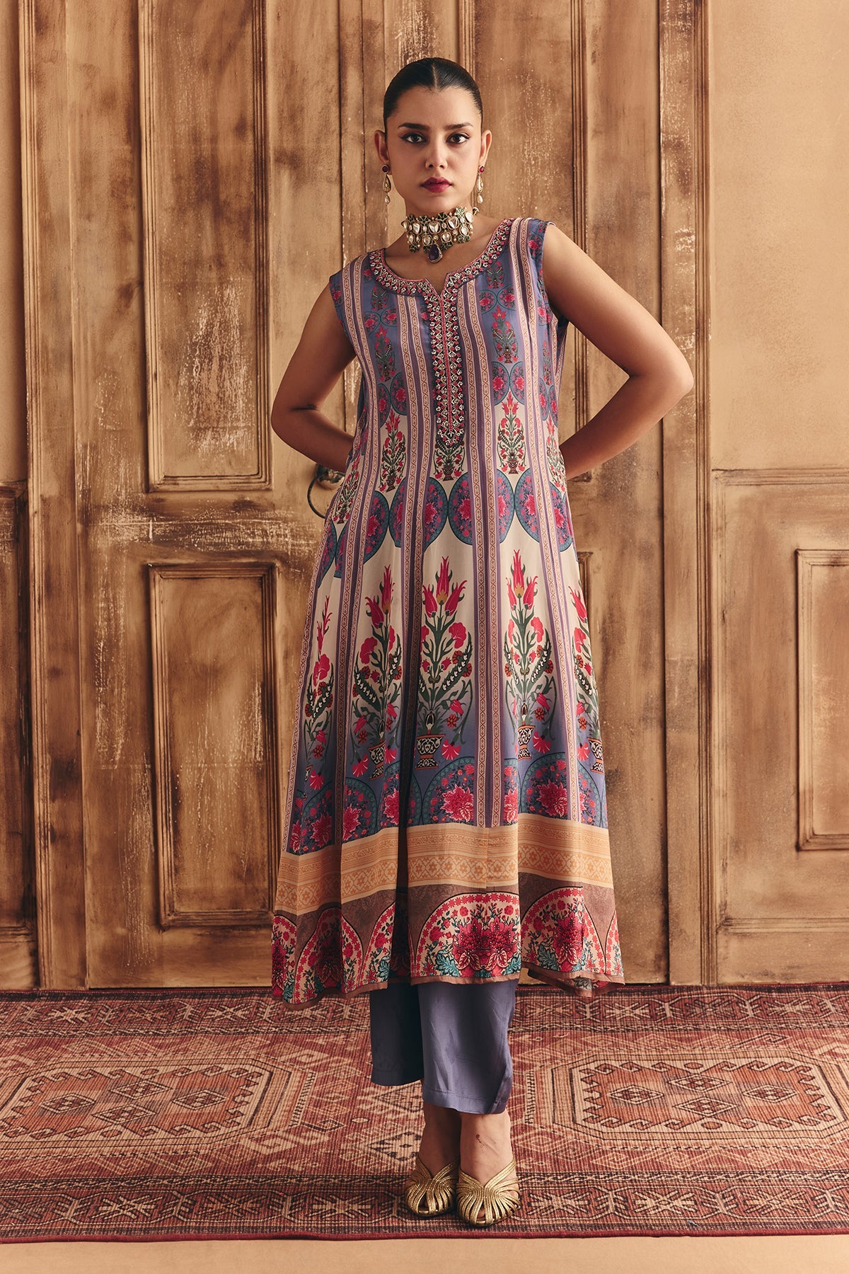 Multi Embellished Kurta Set