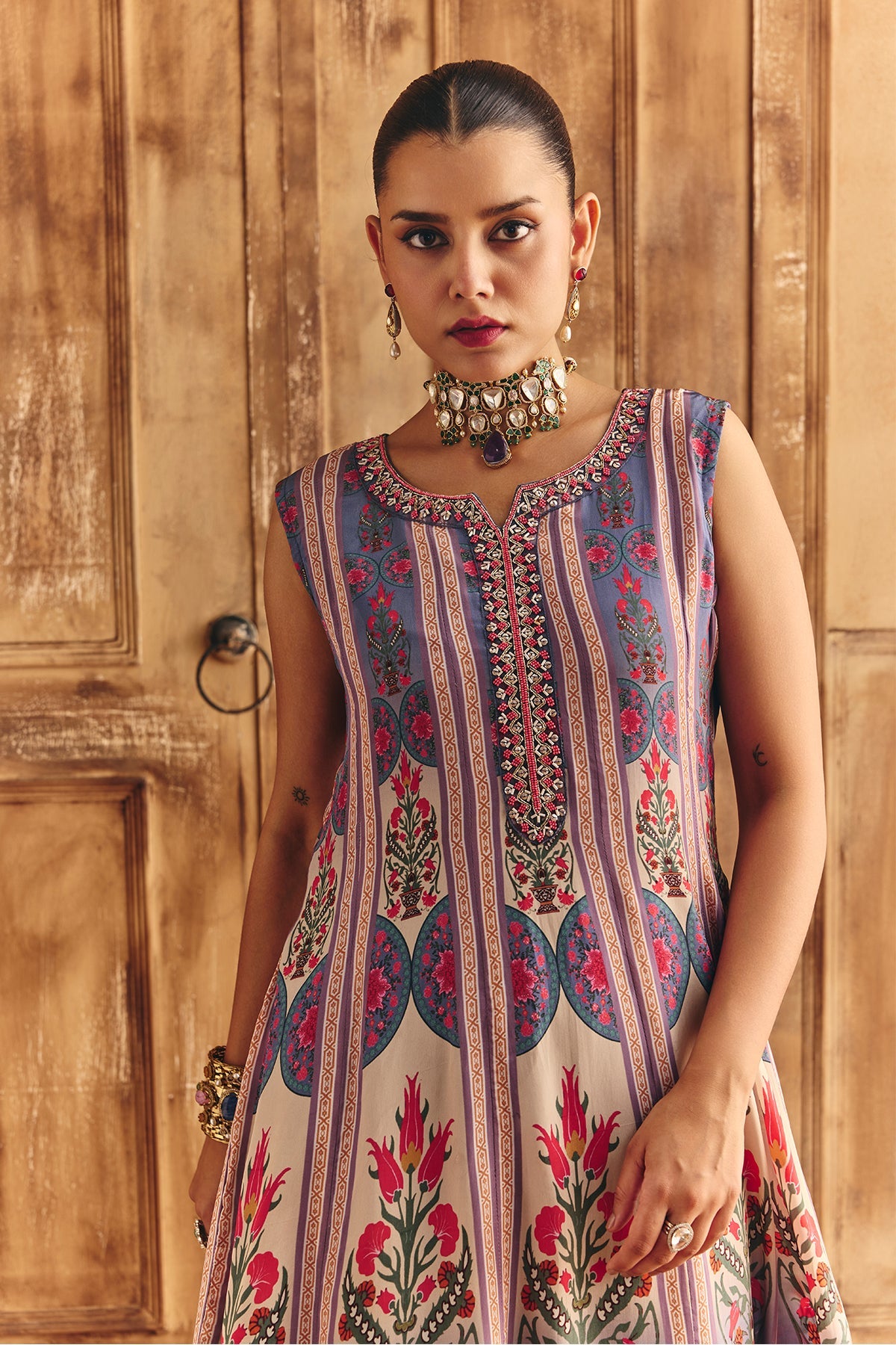 Multi Embellished Kurta Set