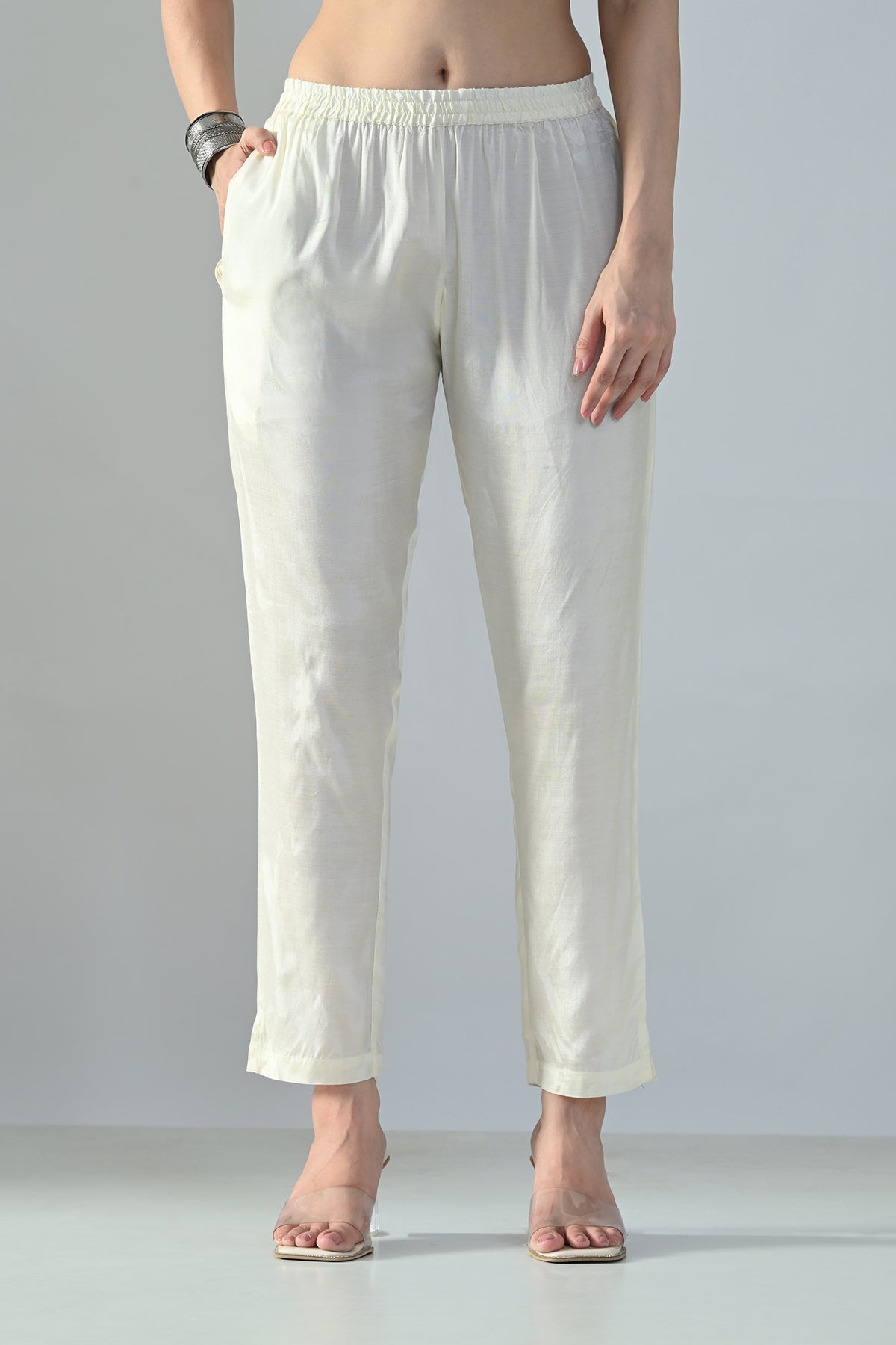 Cream Printed Kurta Set