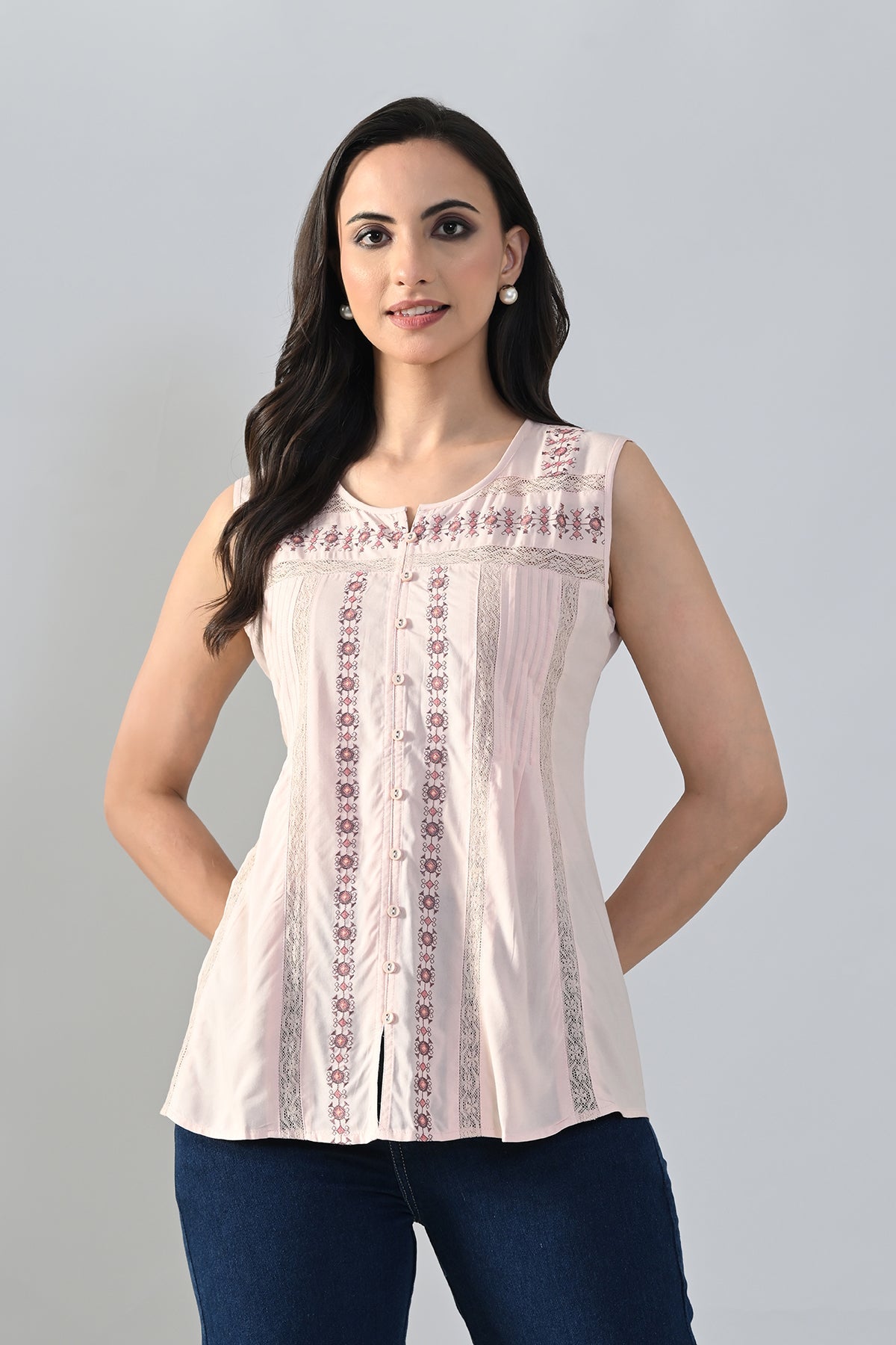 Fawn Embroidered Top