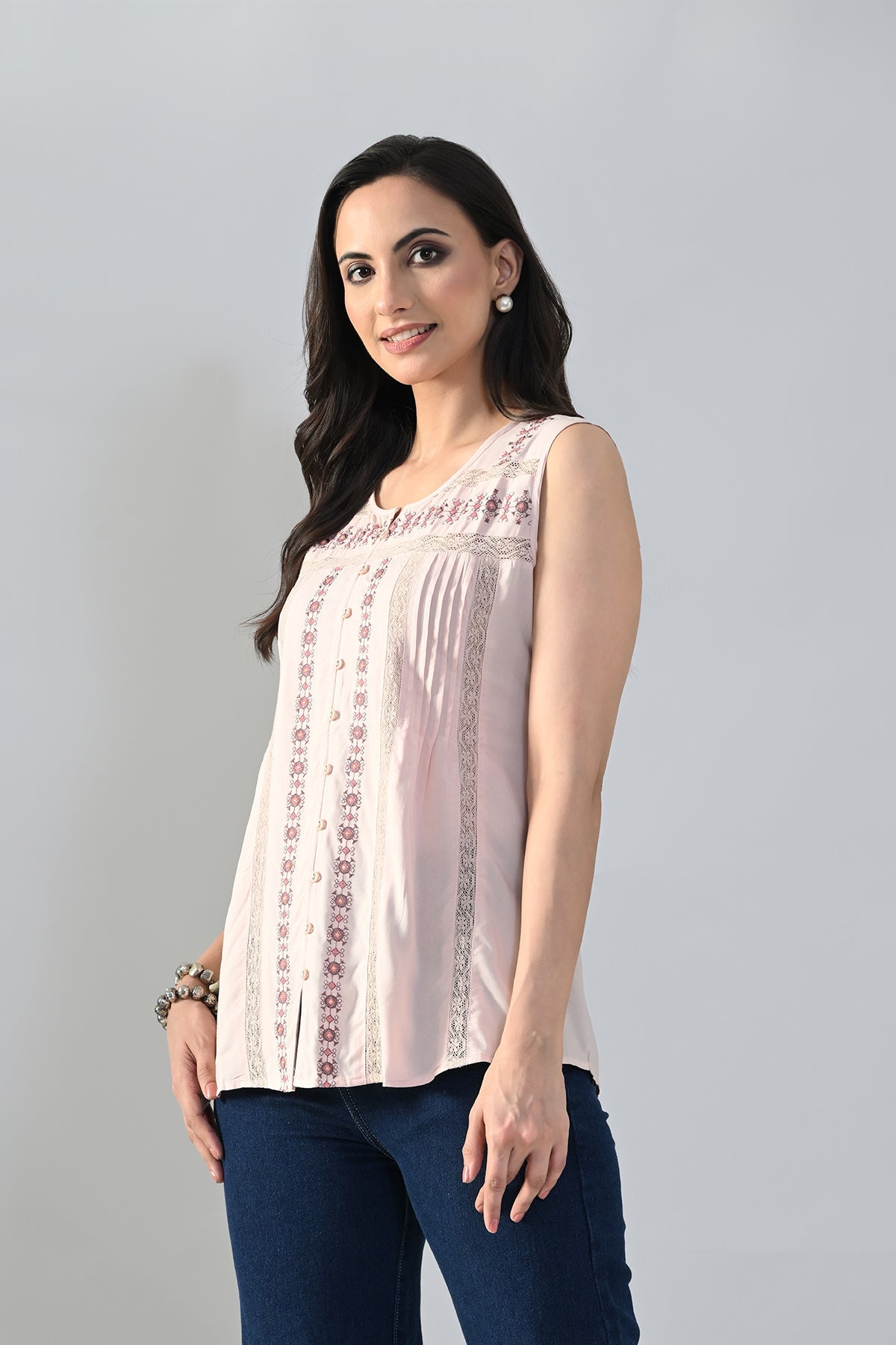Fawn Embroidered Top