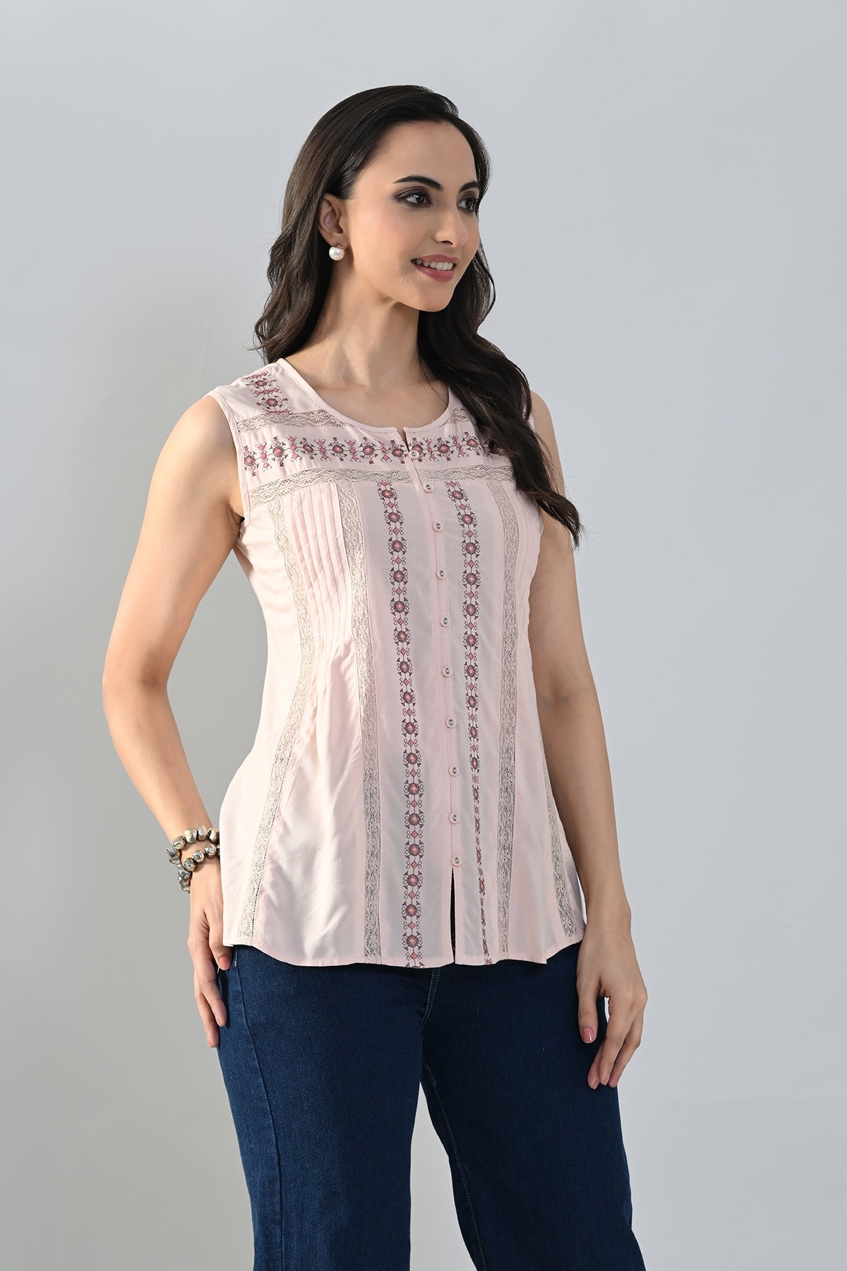Fawn Embroidered Top