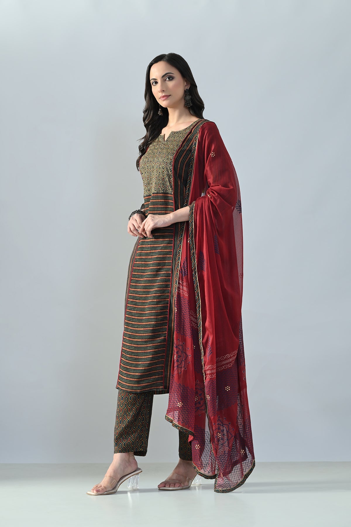 Multi Embellished Kurta Set
