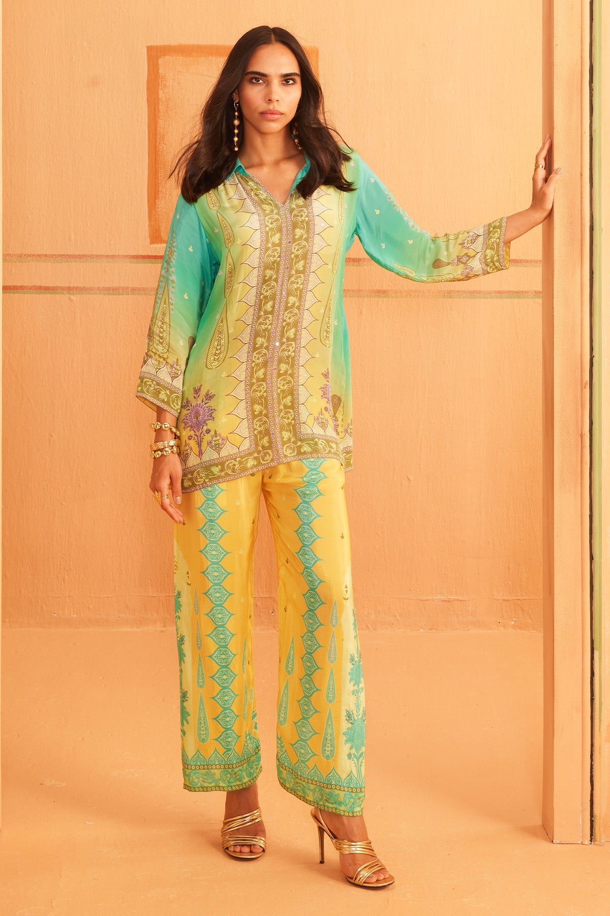 Green Printed Co-Ord Set