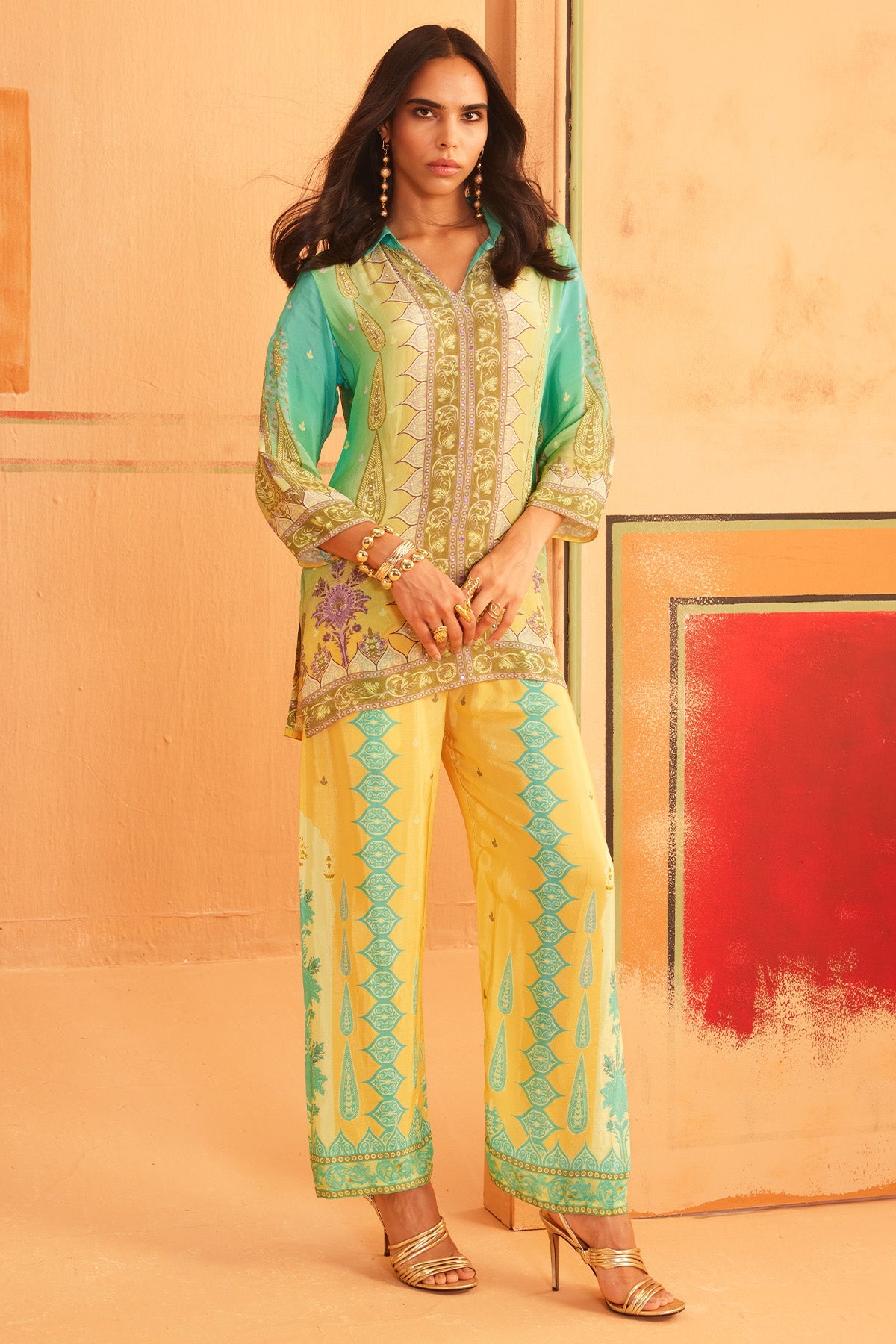 Green Printed Co-Ord Set