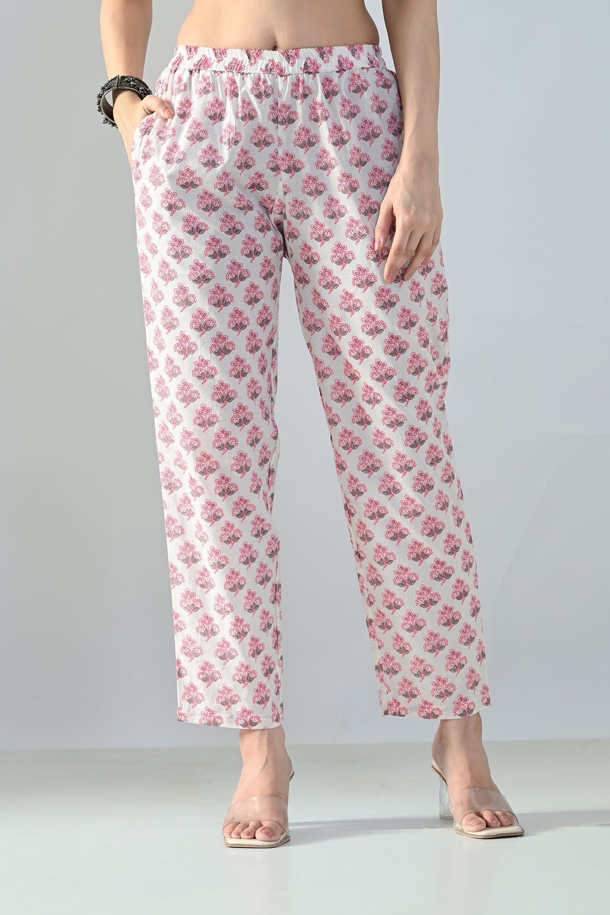 Cream Printed Kurta Set