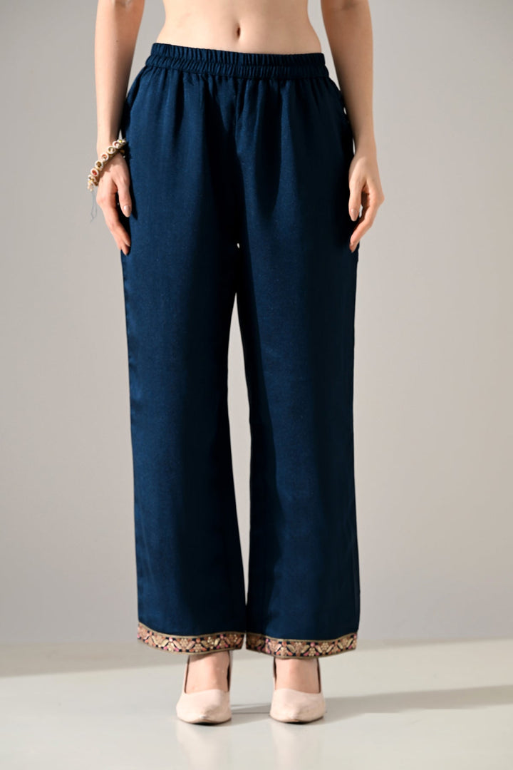 Teal Embroidered Kurta Set