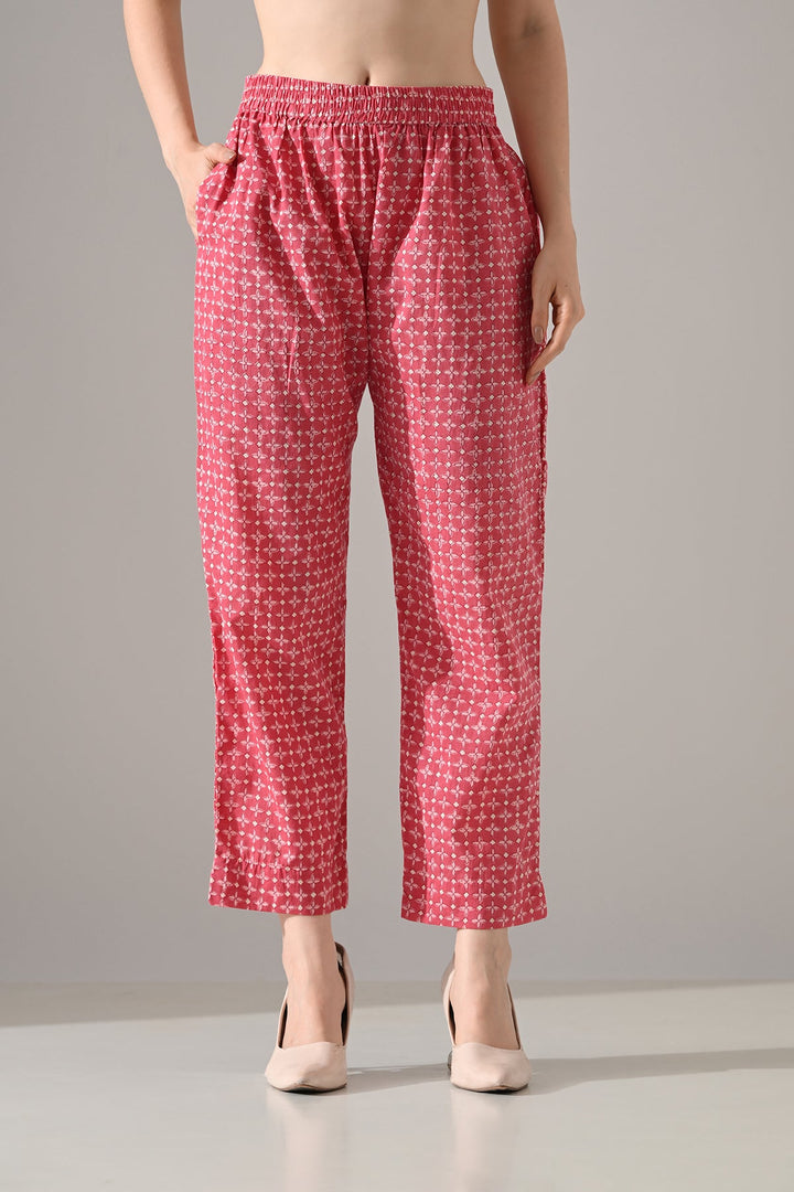 Pink Printed Kurta Set