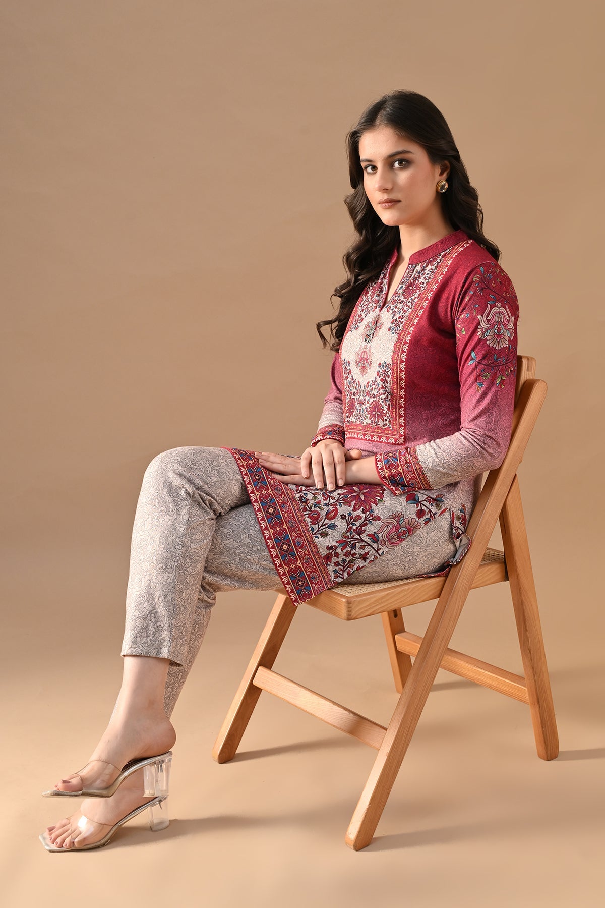 Winter Multi Printed Woven Co-Ord 2 Pcs Set