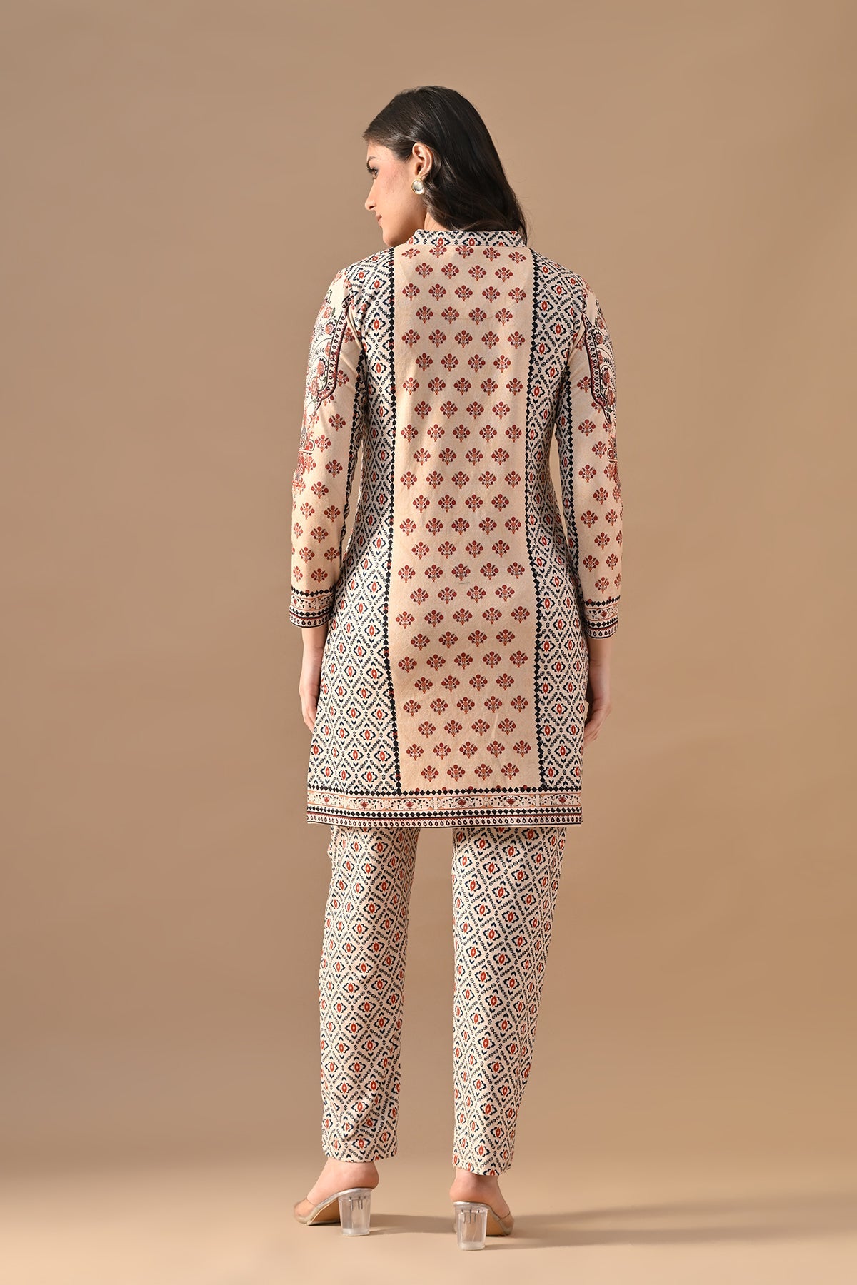 Winter Off-White Printed Woven Co-Ord Set