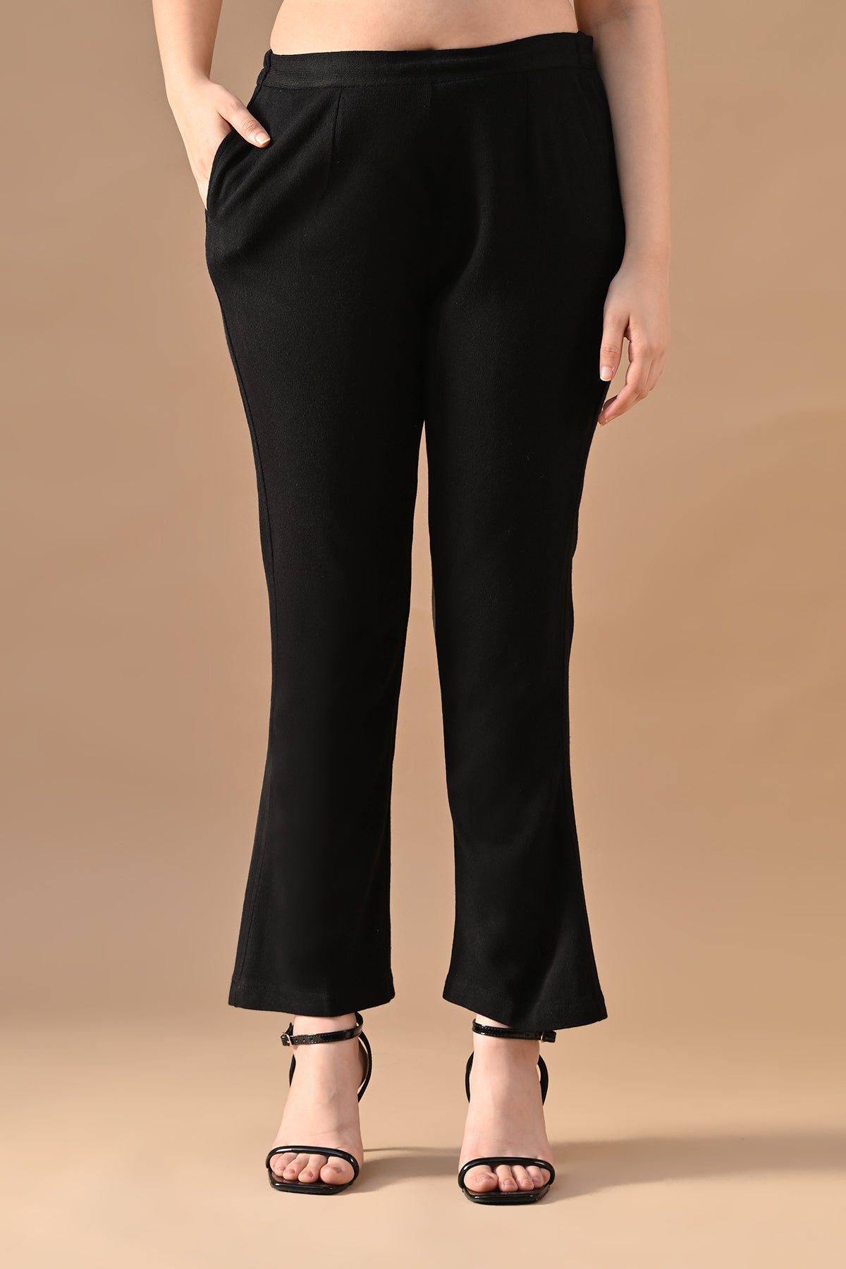 Winter Black Ethnic Motifs Woven Co-Ord Set