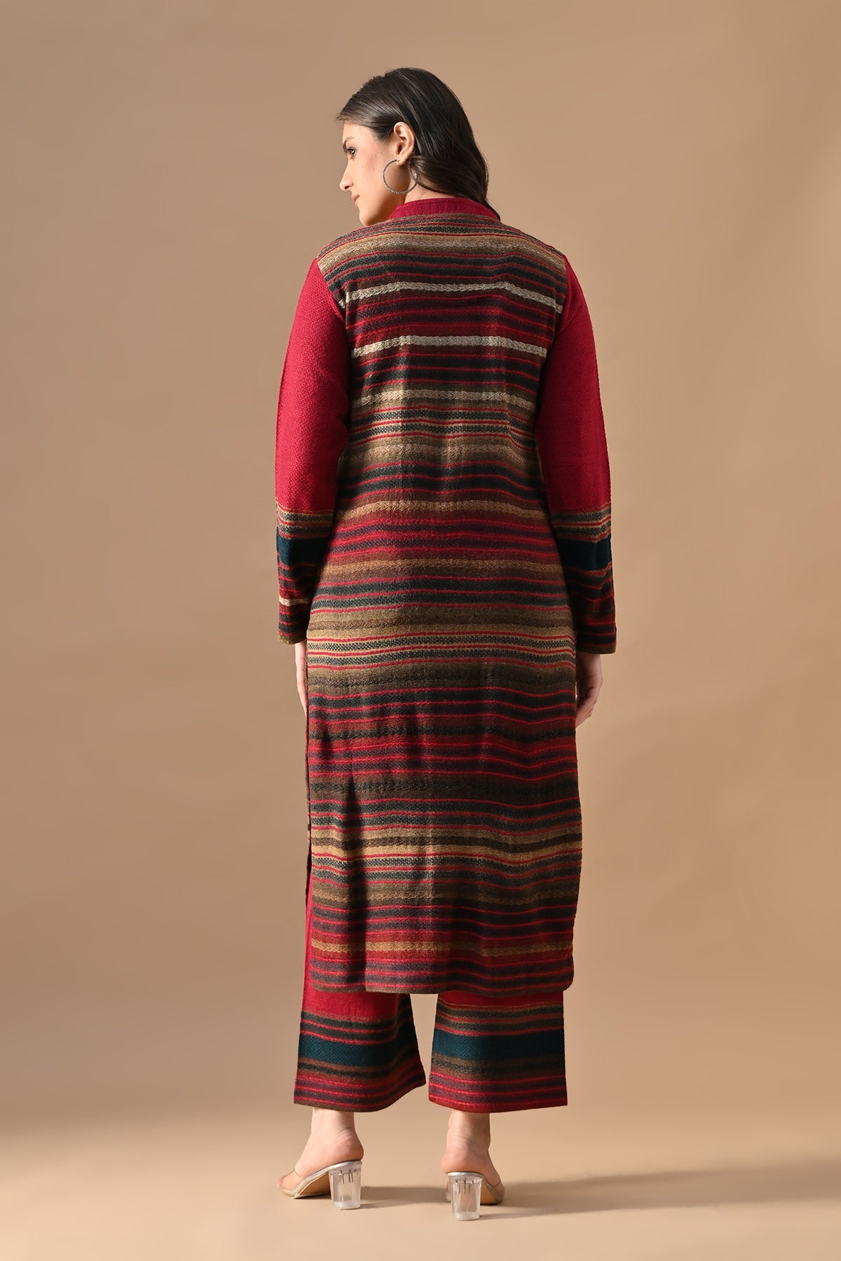 Winter Multi Self Design Woven Kurta Set