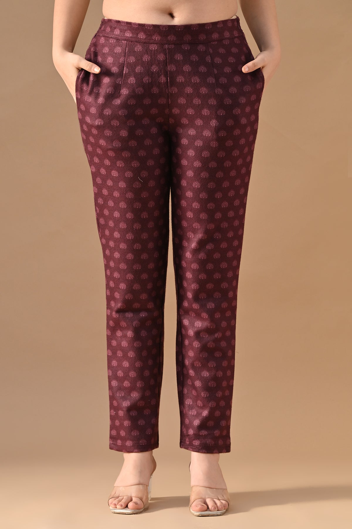 Winter Wine Printed Woven Co-Ord Set
