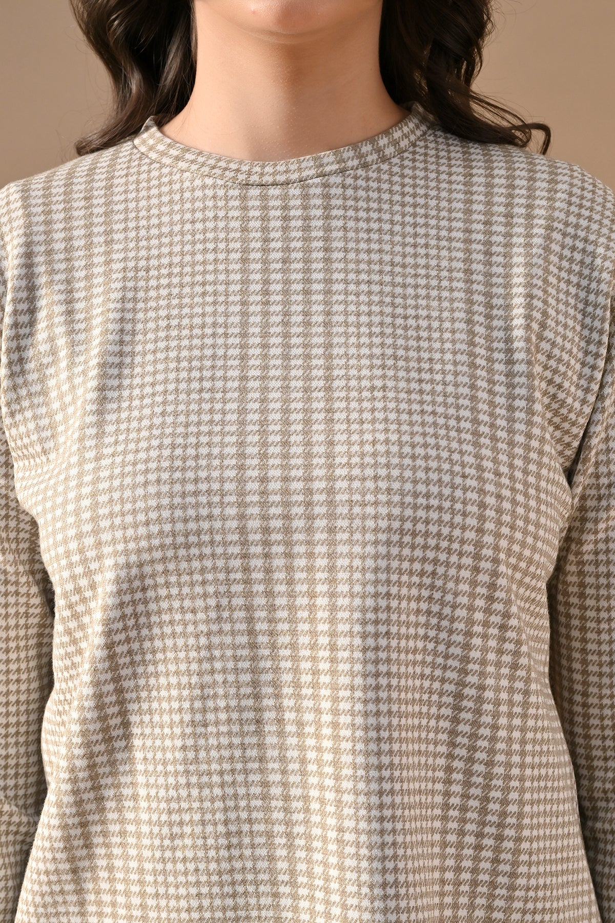 Winter Fawn Self Design Woven Co-Ord Set