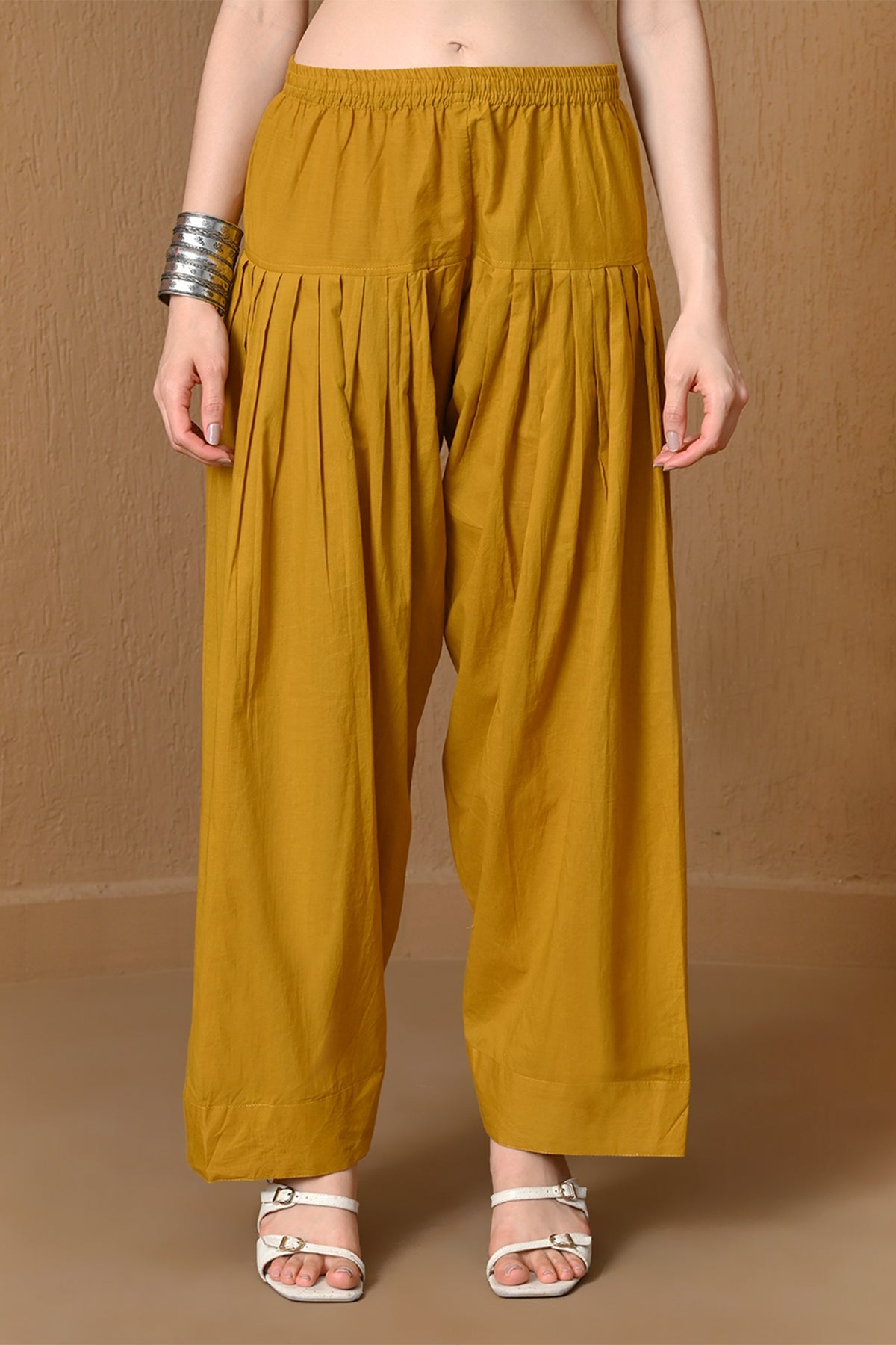 Mustard Printed 3 Pcs Kurta Set