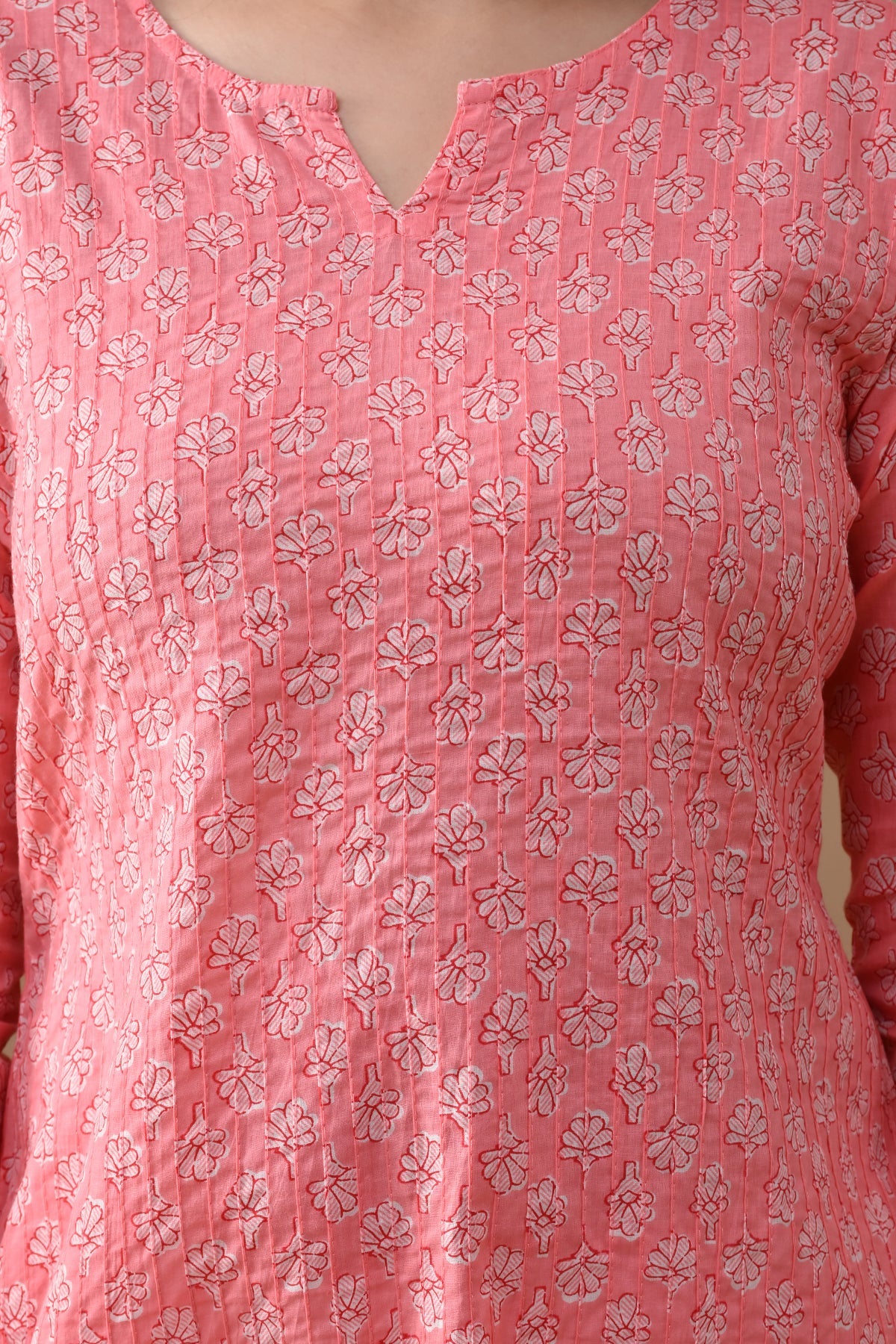 Pink Printed Kurta