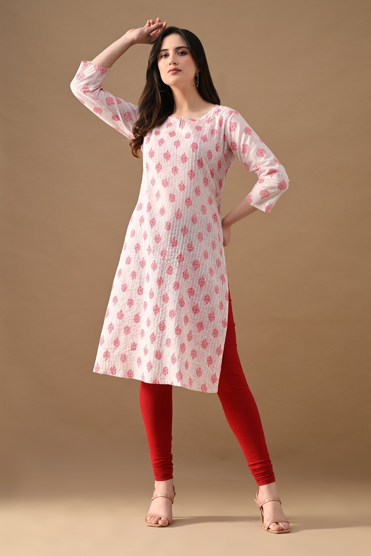 White Printed Kurta