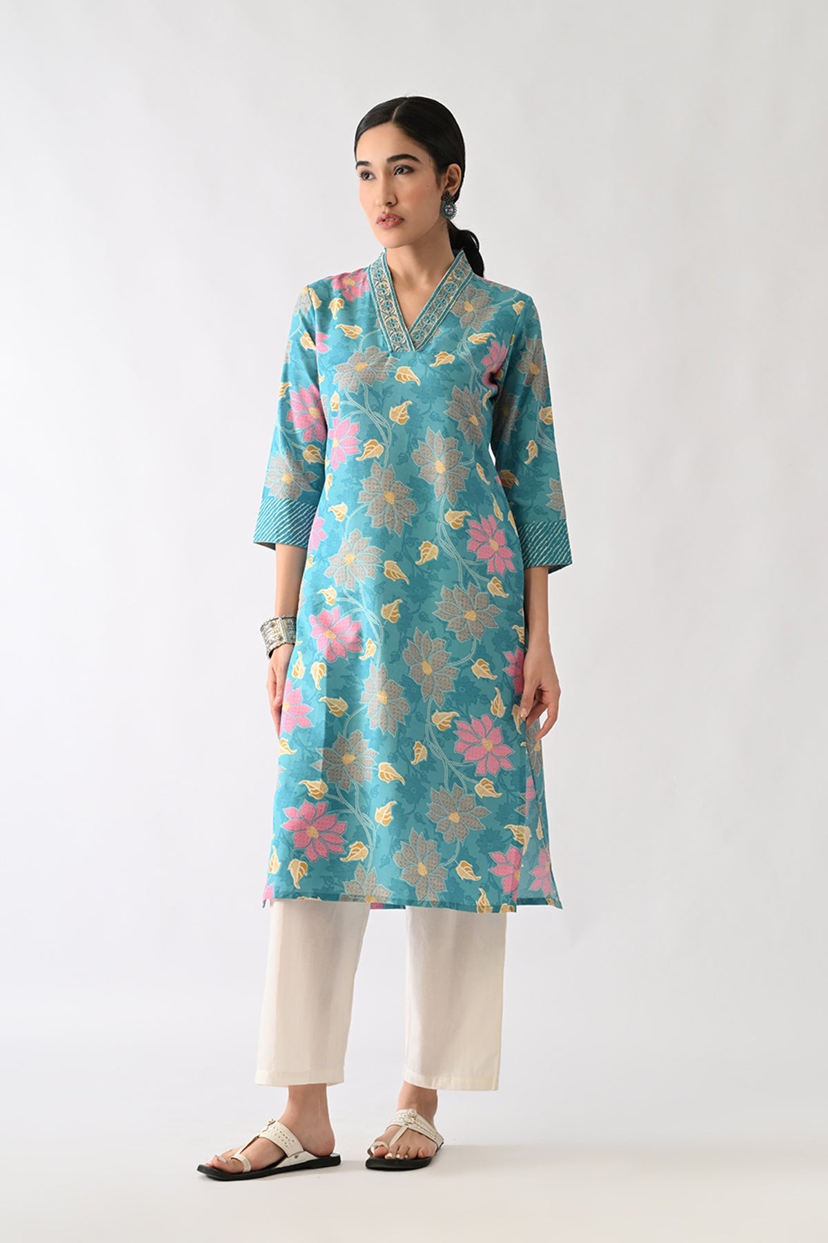 Blue Printed Kurta