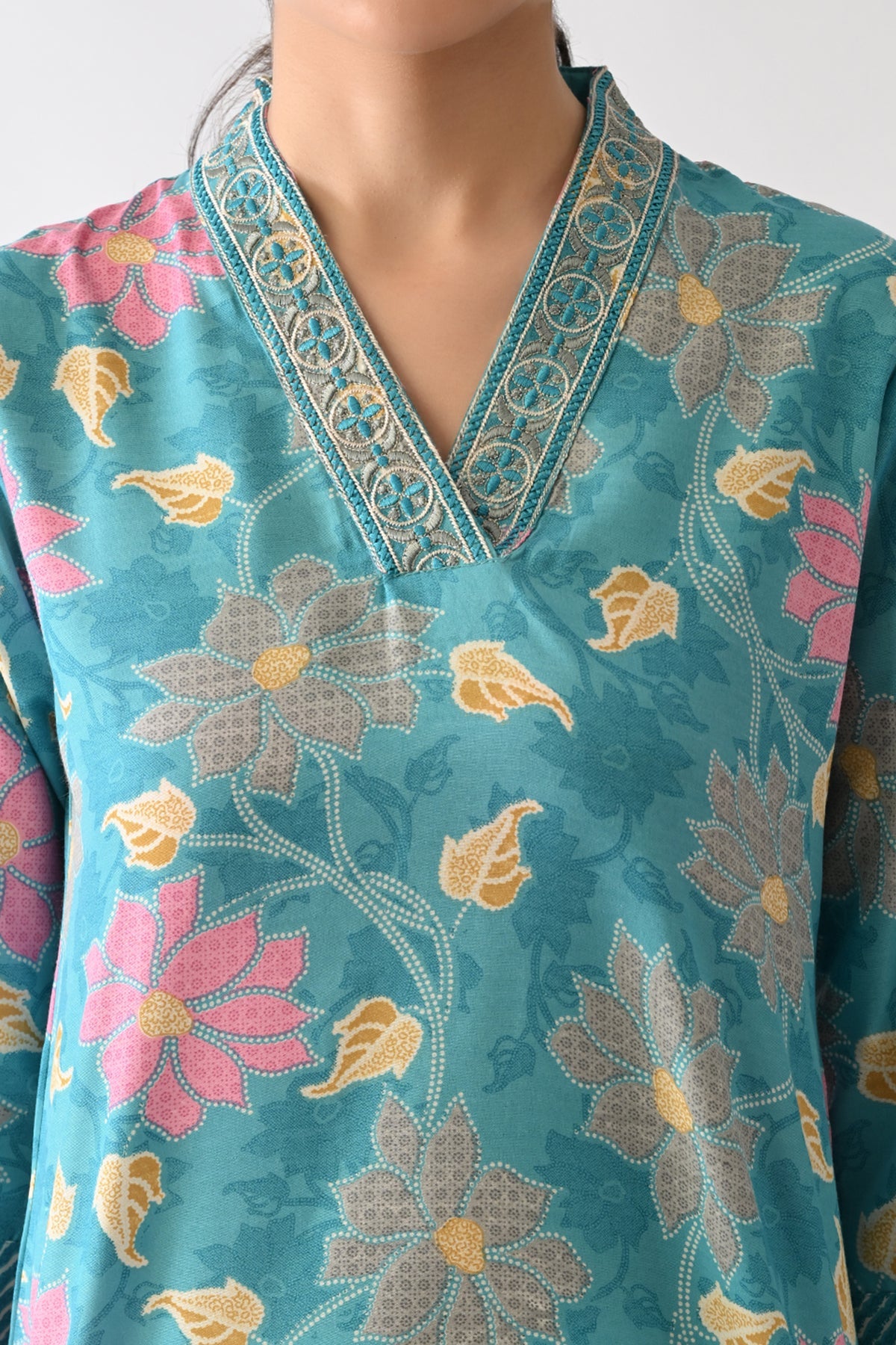 Blue Printed Kurta