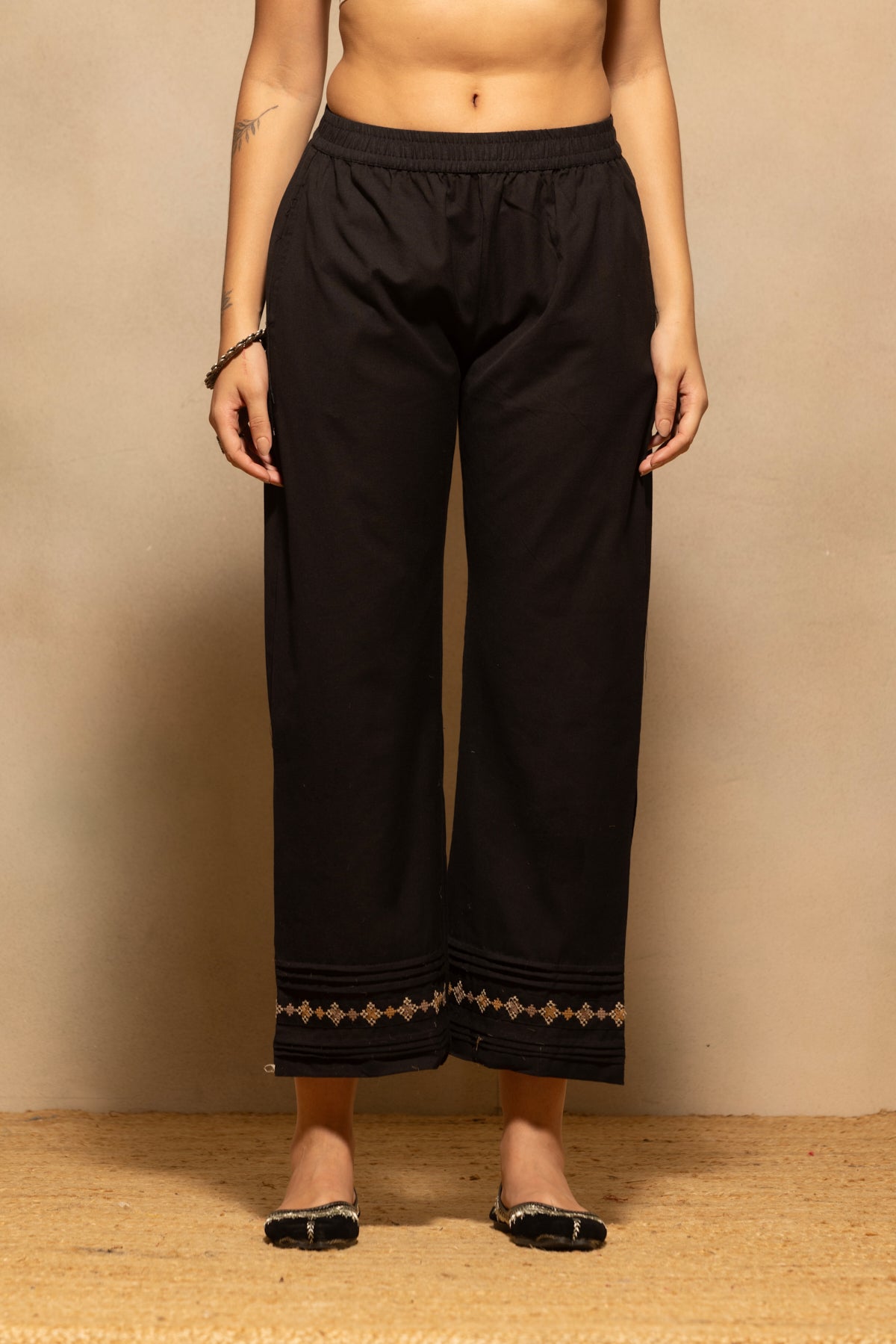 Black Embroidered Co-Ord Set
