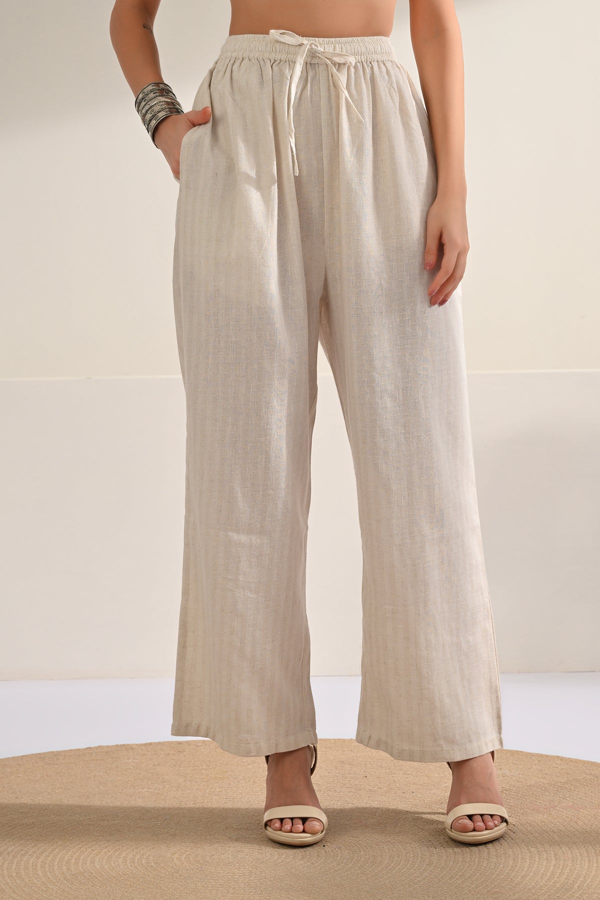 Cream Solid Co-Ord Set