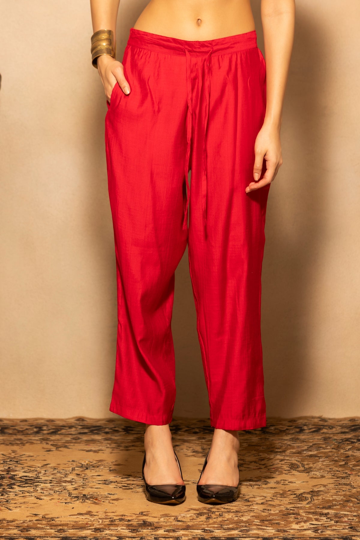 Pink Embroidered Kurta 3 Pcs Set